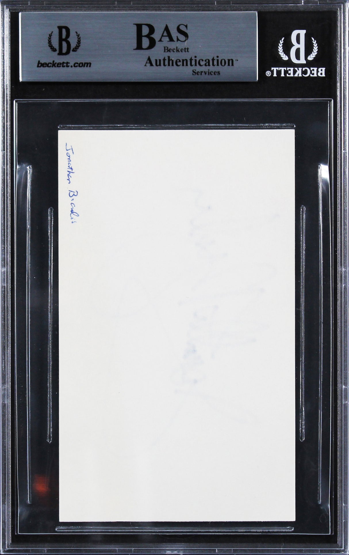 Jonathan Brandis seaQuest DSV Authentic Signed 3x5 Index Card BAS Slabbed