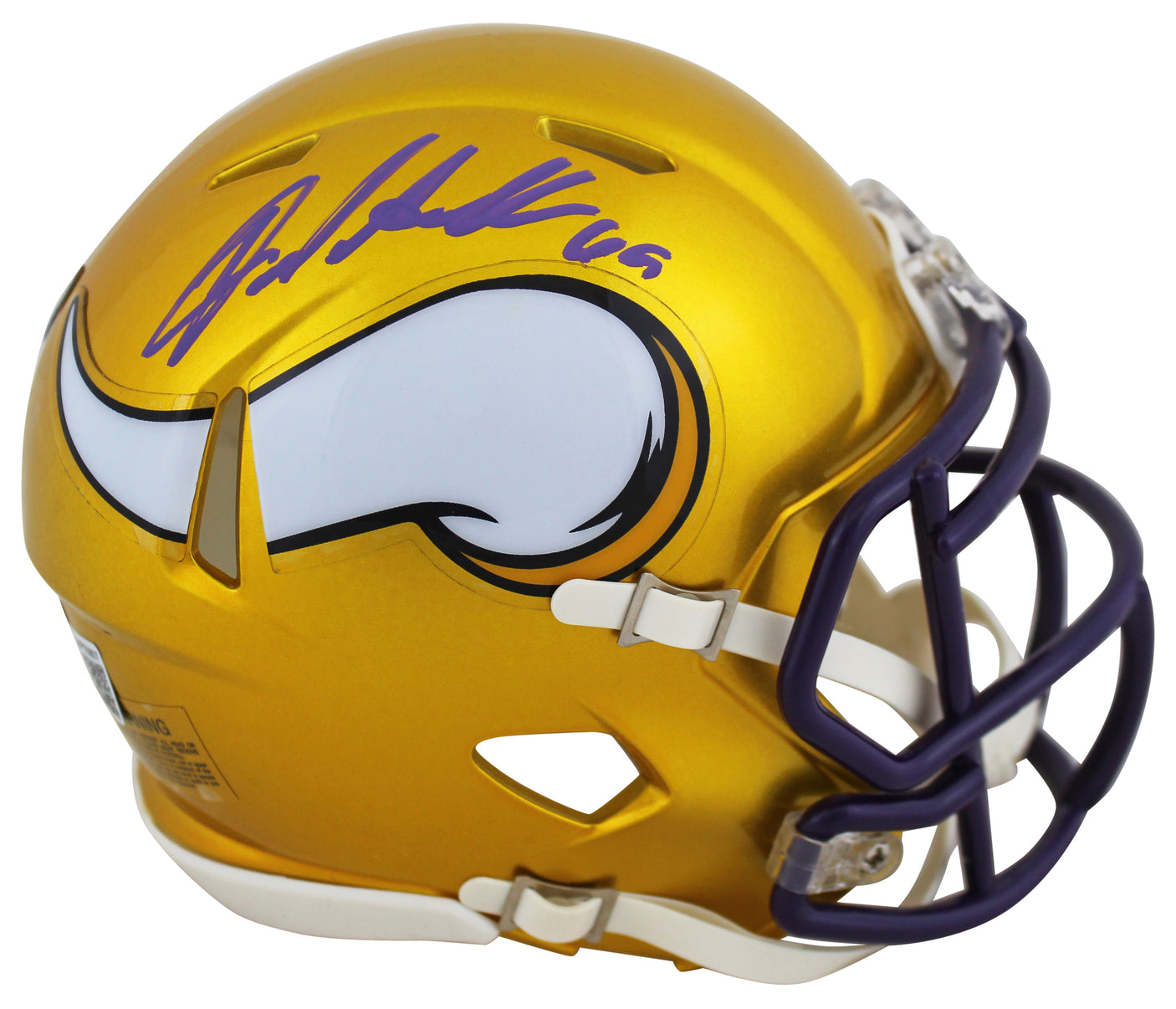 Vikings Jared Allen Authentic Signed Flash Speed Mini Helmet W/ Case BAS Witness
