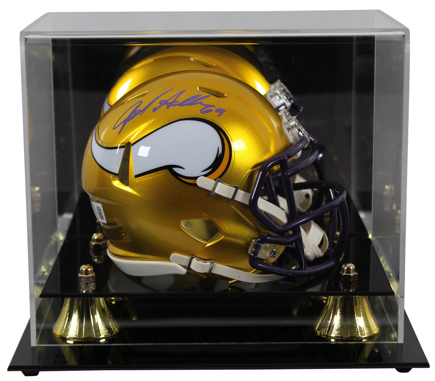 Vikings Jared Allen Authentic Signed Flash Speed Mini Helmet W/ Case BAS Witness
