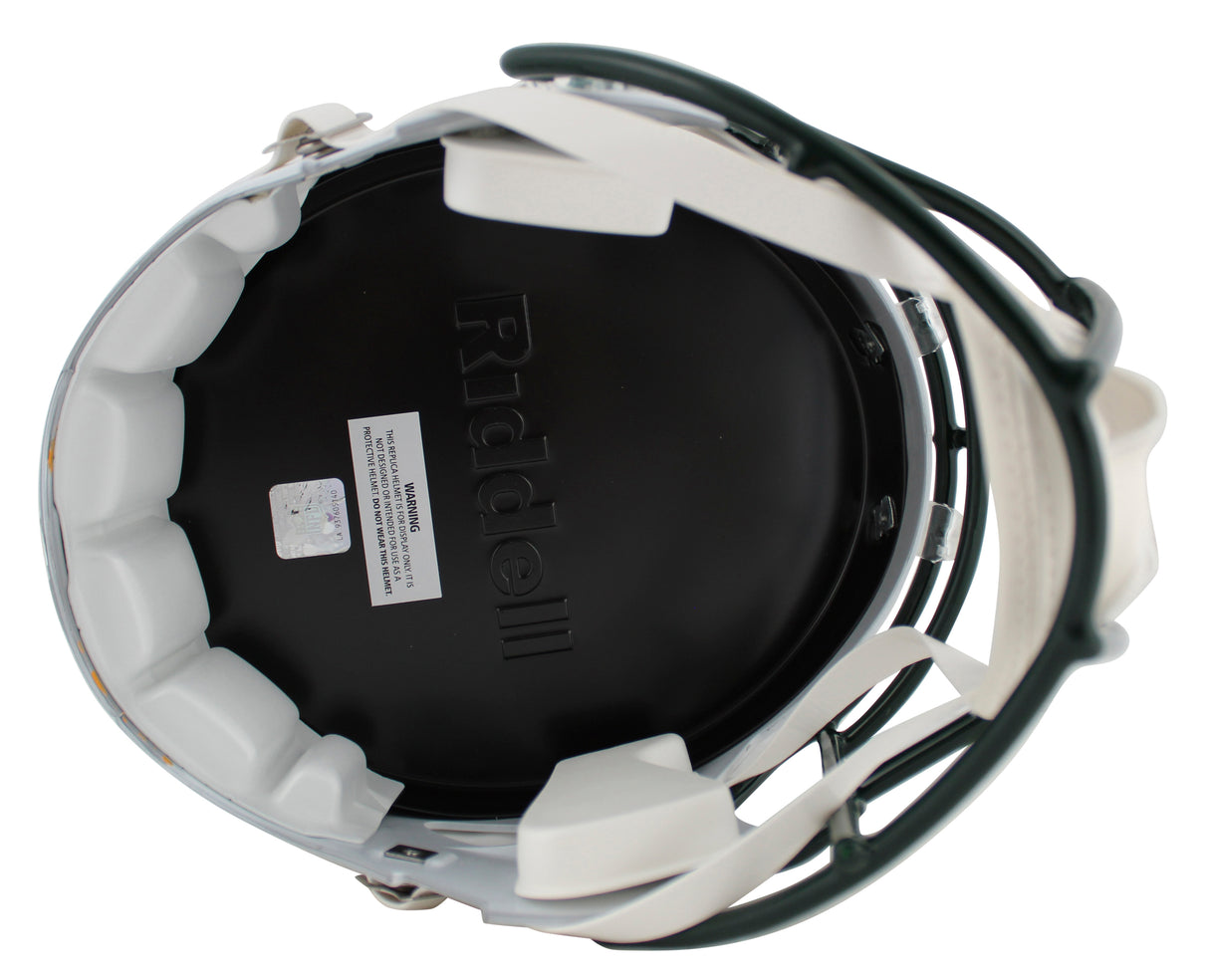 Jets Curtis Martin Signed 1998-18 TB Full Size Speed Rep Helmet w Case PSA Itp