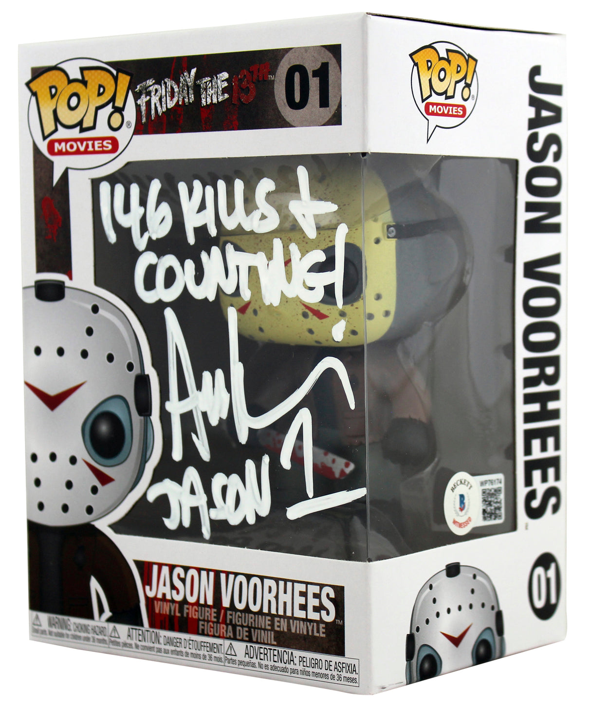 Ari Lehman "146 Kills & Counting" Signed Funko Pop Vinyl Figure W/ White Sig BAS