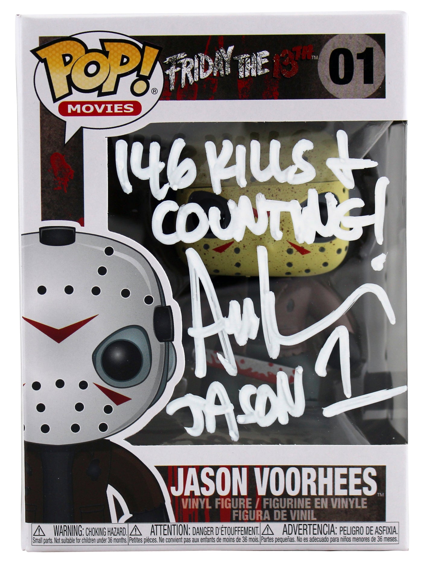 Ari Lehman "146 Kills & Counting" Signed Funko Pop Vinyl Figure W/ White Sig BAS