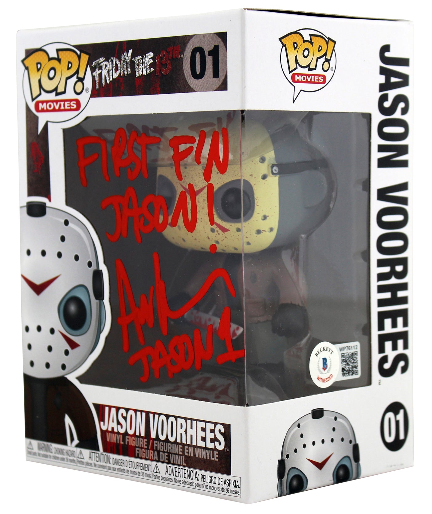 Ari Lehman "First F'n Jason" Signed Funko Pop Vinyl Figure W/ Red Sig BAS