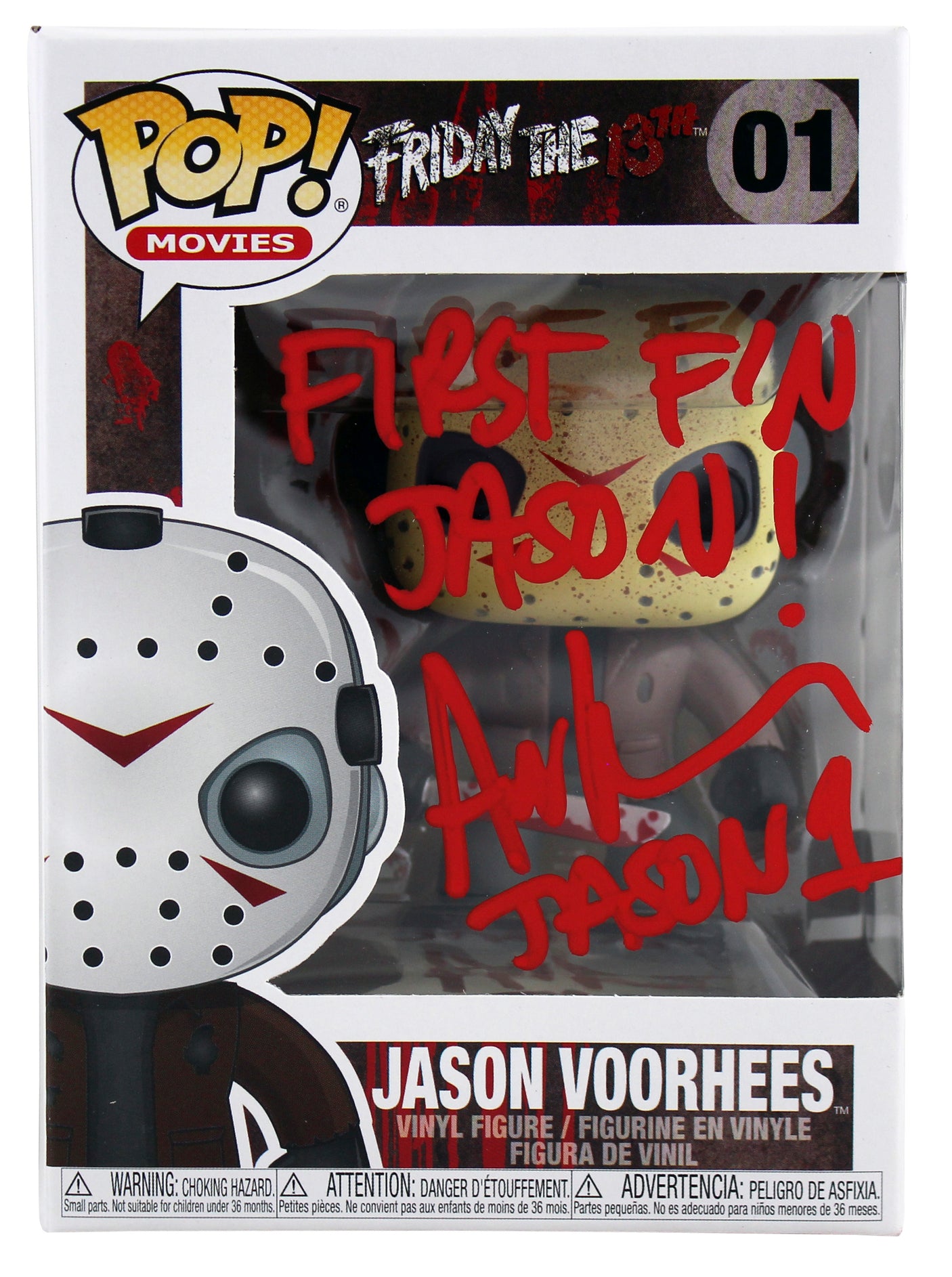 Ari Lehman "First F'n Jason" Signed Funko Pop Vinyl Figure W/ Red Sig BAS