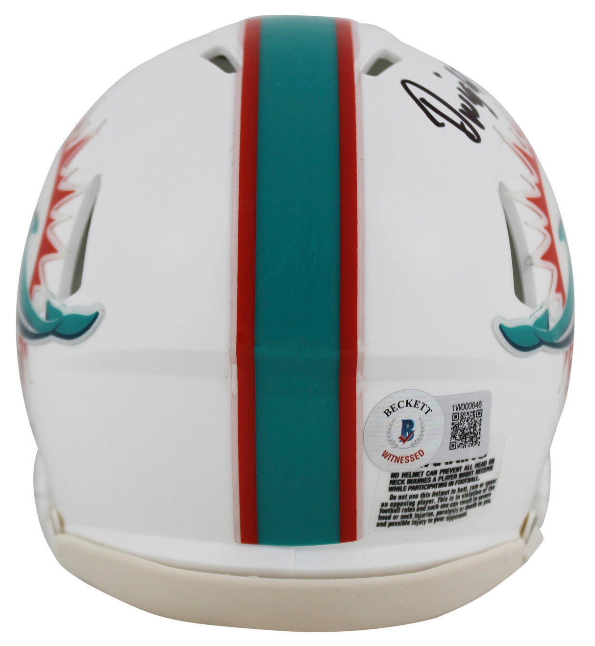 Dolphins Dwight Stephenson "HOF 98" Signed Speed Mini Helmet BAS Witnessed