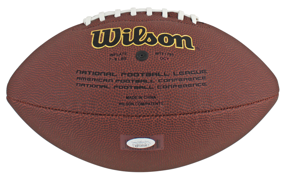 Panthers Miles Sanders Authentic Signed Wilson Super Grip Nfl Football JSA Witness
