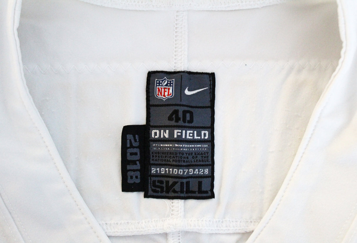 Chargers Keenan Allen Signed & Photomatched 2018 Game Used White Nike Jersey BAS