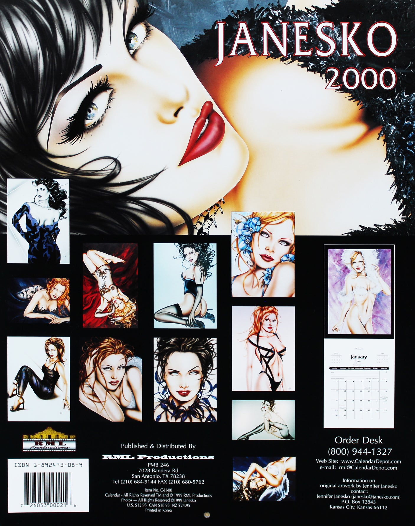 Jennifer Janesko Thank You Authentic Signed 2000 LE Calendar BAS #BA74095