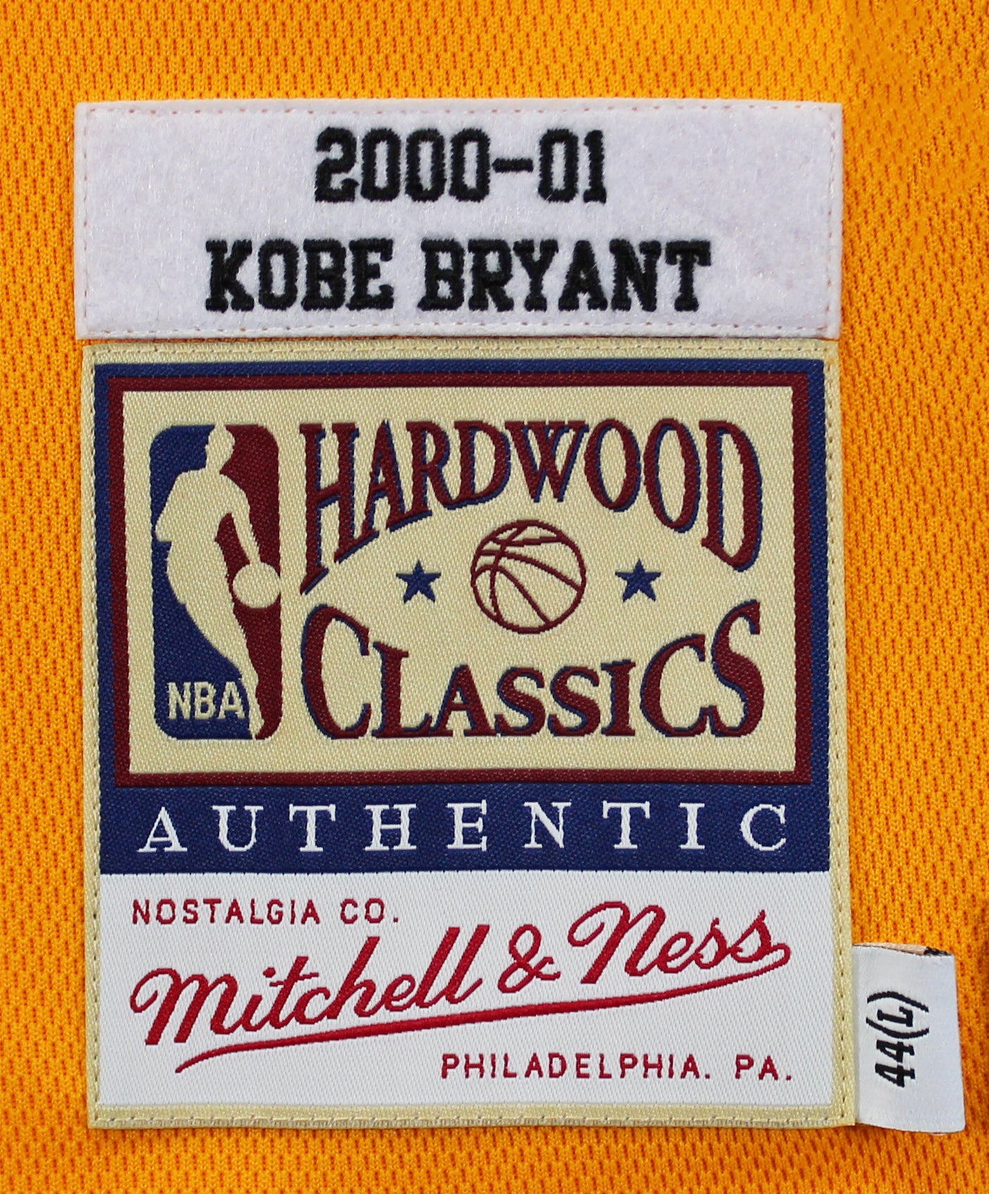 Lakers Kobe Bryant Signed Yellow M&N 2000-01 HWC Authentic Jersey PSA #B11719