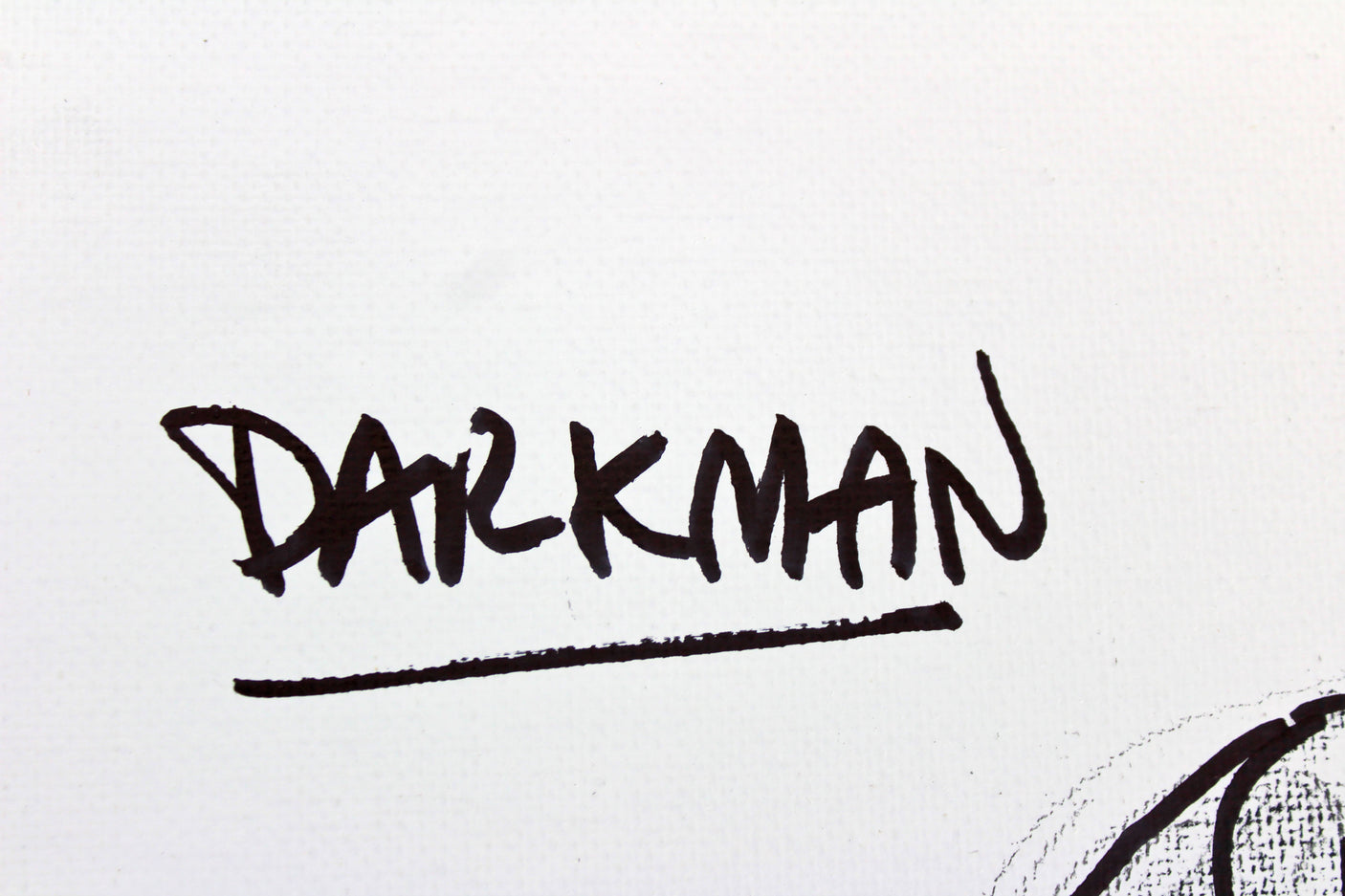 Pete Von Sholly Signed 11x14 Original Art Darkman Sketch Canvas BAS #D94459