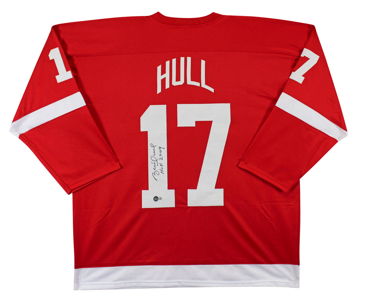 Brett Hull "HOF 2009 Authentic Signed Red Pro Style Jersey BAS Witnessed