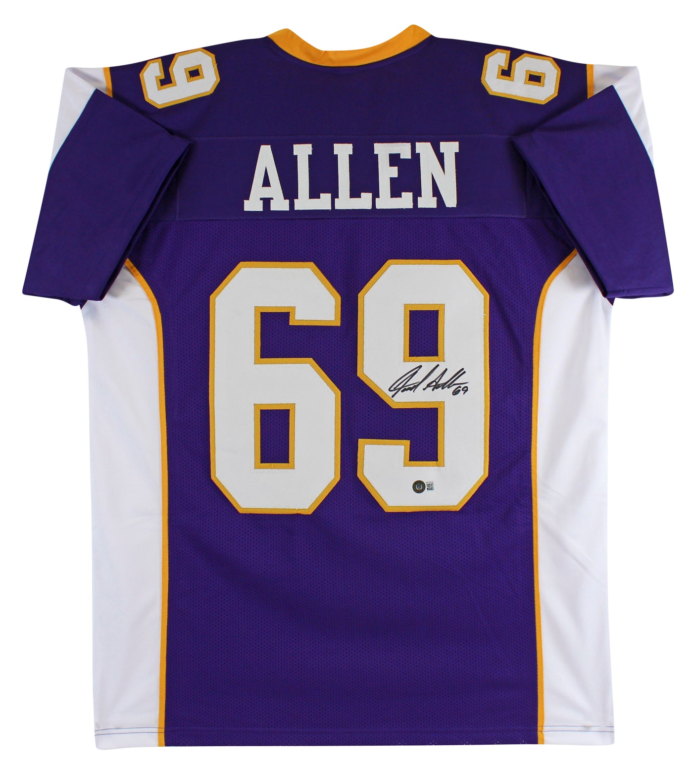 Jared Allen Authentic Signed Purple Pro Style Jersey Autographed BAS Witnessed