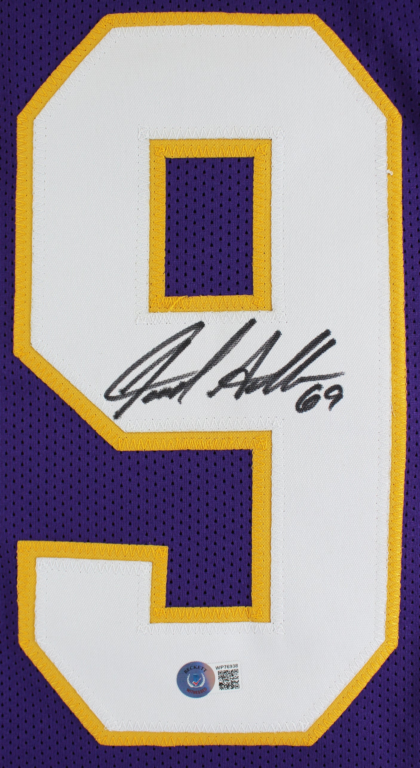 Jared Allen Authentic Signed Purple Pro Style Jersey Autographed BAS Witnessed