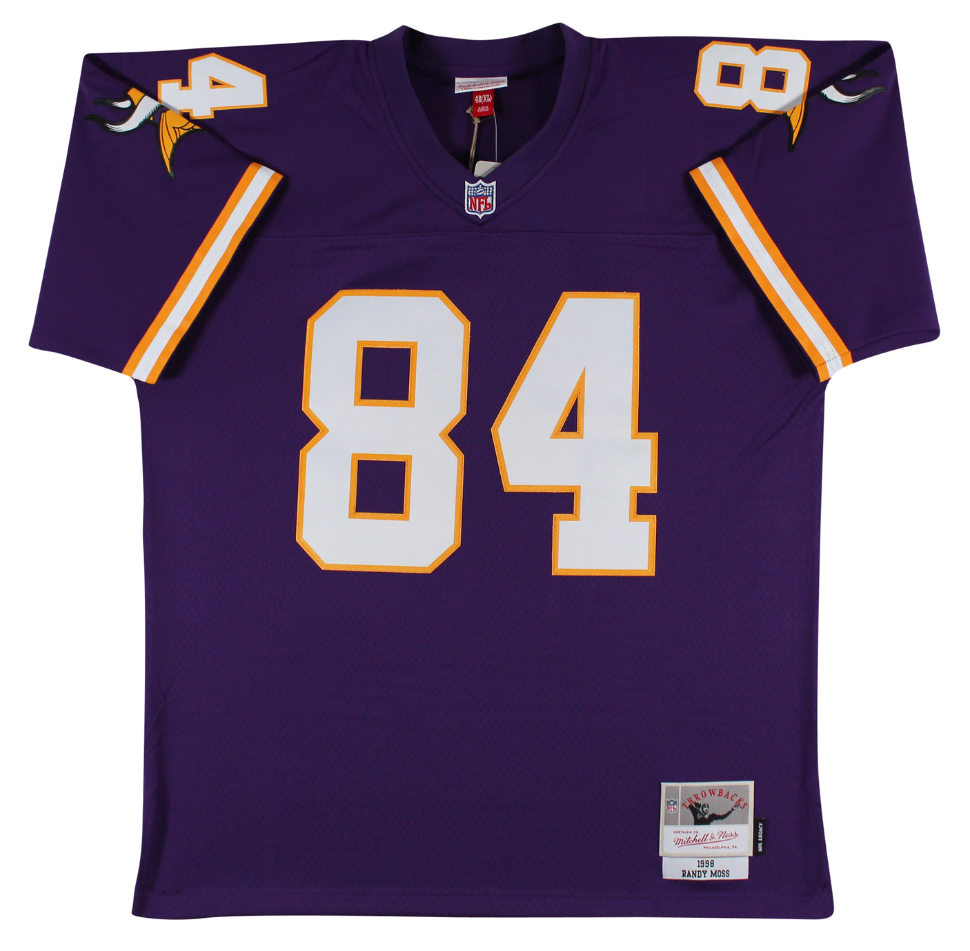 Vikings Randy Moss Authentic Signed Purple Mitchell & Ness Jersey BAS Witnessed