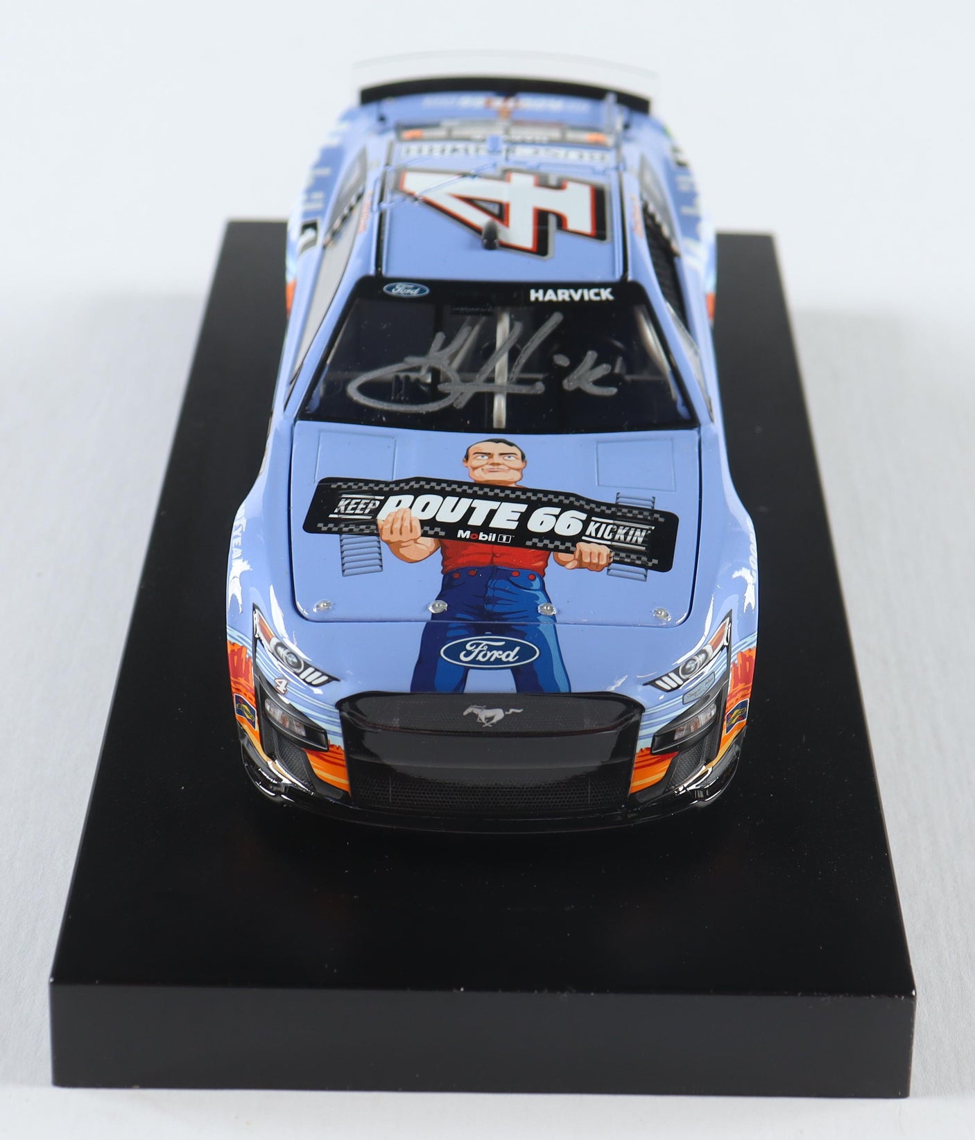 Kevin Harvick Signed 2022 Mobil 1 Route 66 #4 Mustang 1:24 Diecast (Ltd. Ed. 504)
