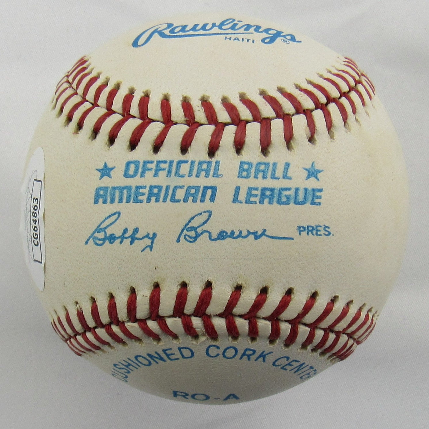 Bob Feller Signed Auto Rawlings Baseball JSA CG64863