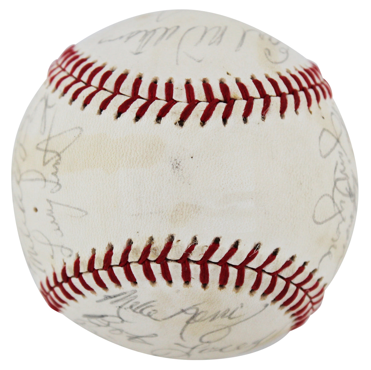 1977 Athletics (24) McCatty, Langford, Page Signed Oal Baseball BAS #AC33306