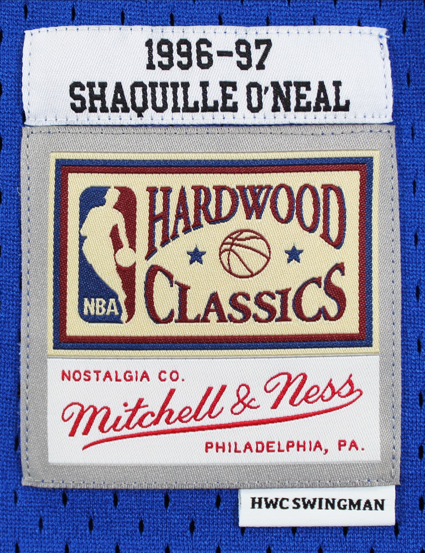 Lakers Shaquille O'Neal Authentic Signed Blue 1996-97 TB M&N HWC Jersey BAS Wit