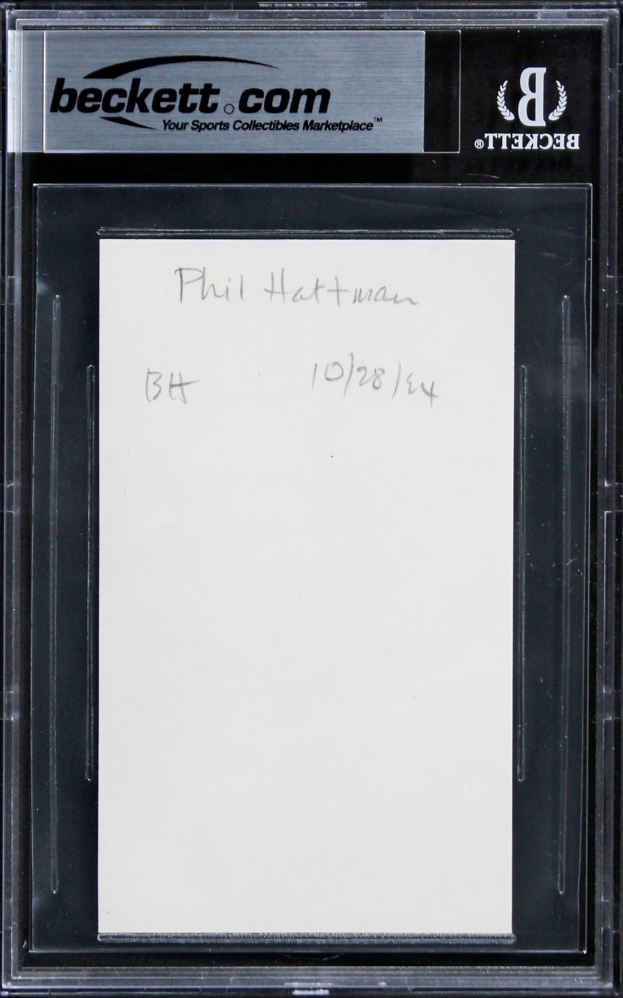 Phil Hartman Saturday Night Live Authentic Signed 3x5 Index Card BAS Slabbed 3