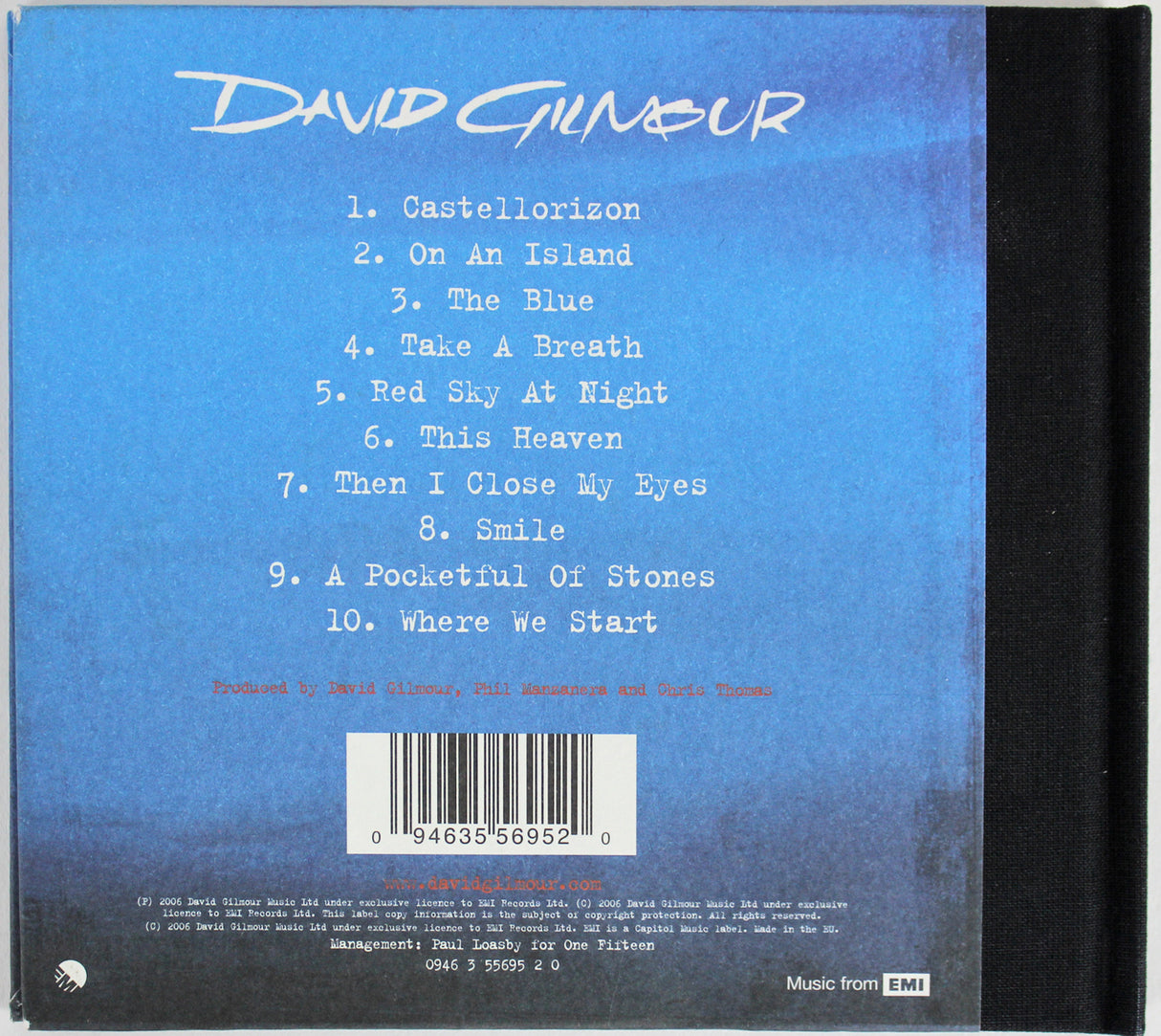 Pink Floyd David Gilmour Authentic Signed On An Island Cd Cover Page JSA #Z85157