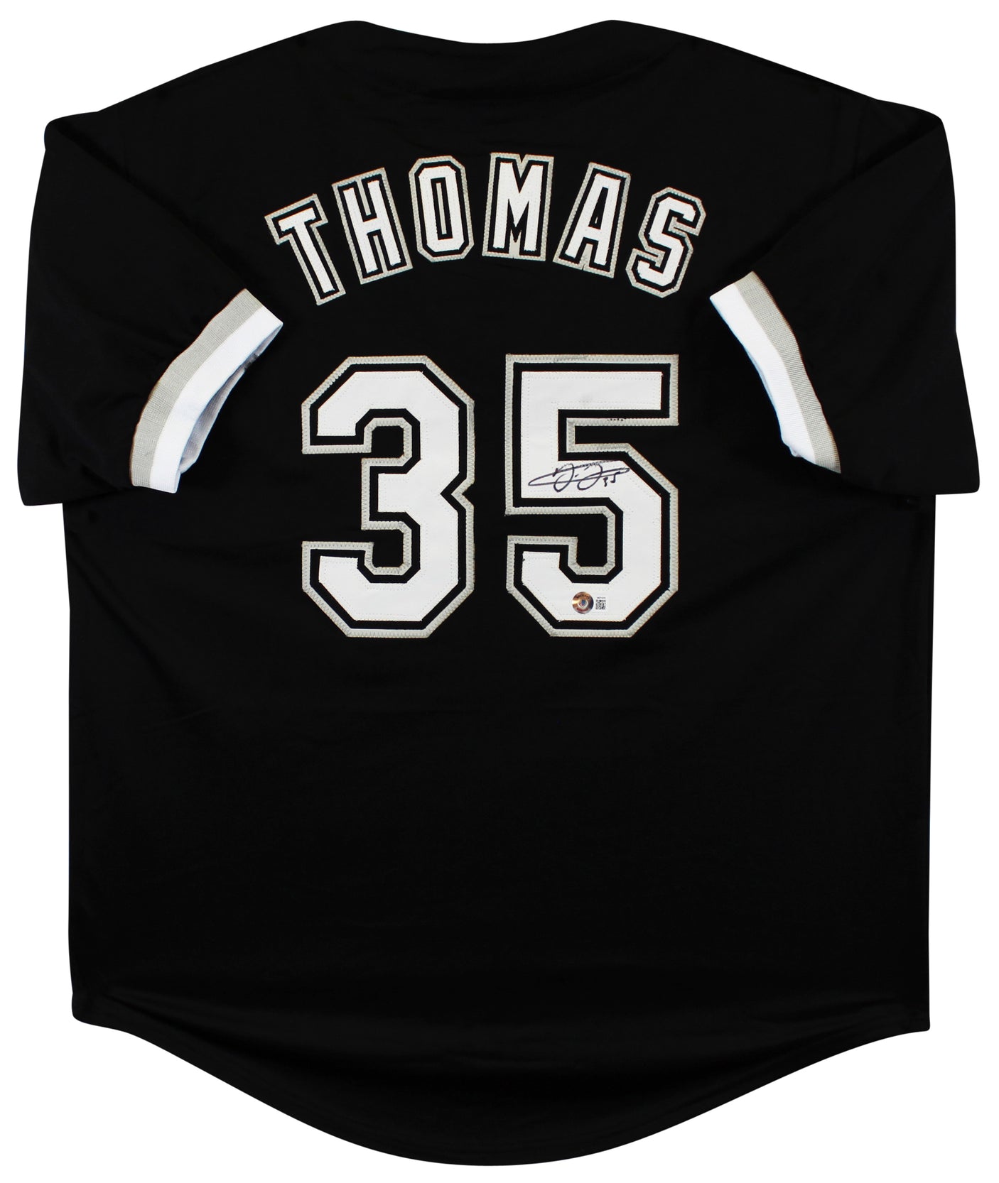 White Sox Frank Thomas Authentic Signed Black Pro Style Jersey BAS Witnessed 2