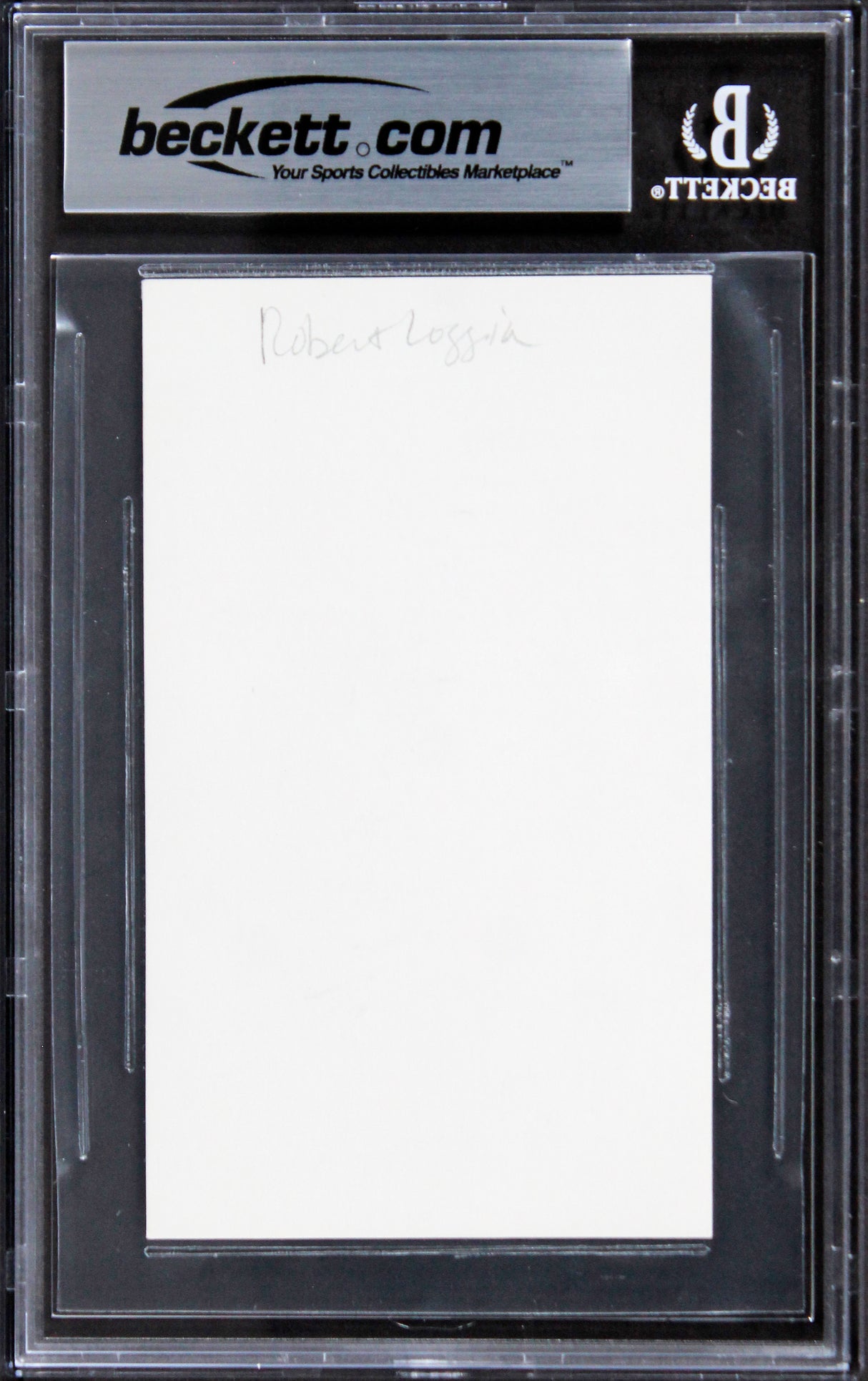 Robert Loggia Scarface Authentic Signed 3x5 Index Card Autographed BAS Slabbed