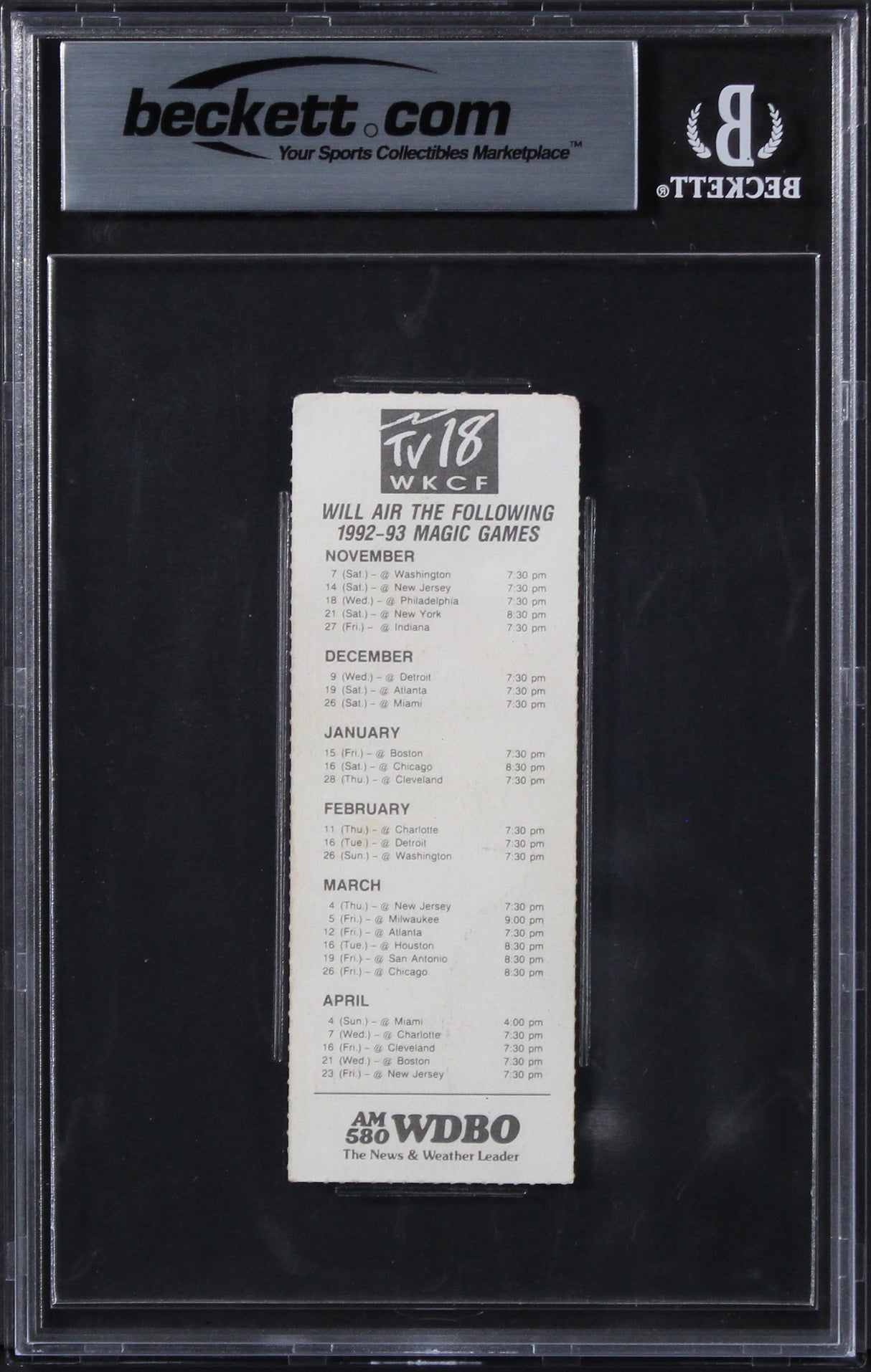 Shaquille O'Neal Signed 1993 Magic Vs Celtics Ticket EX-MT 6 Auto 10 BAS Slabbed