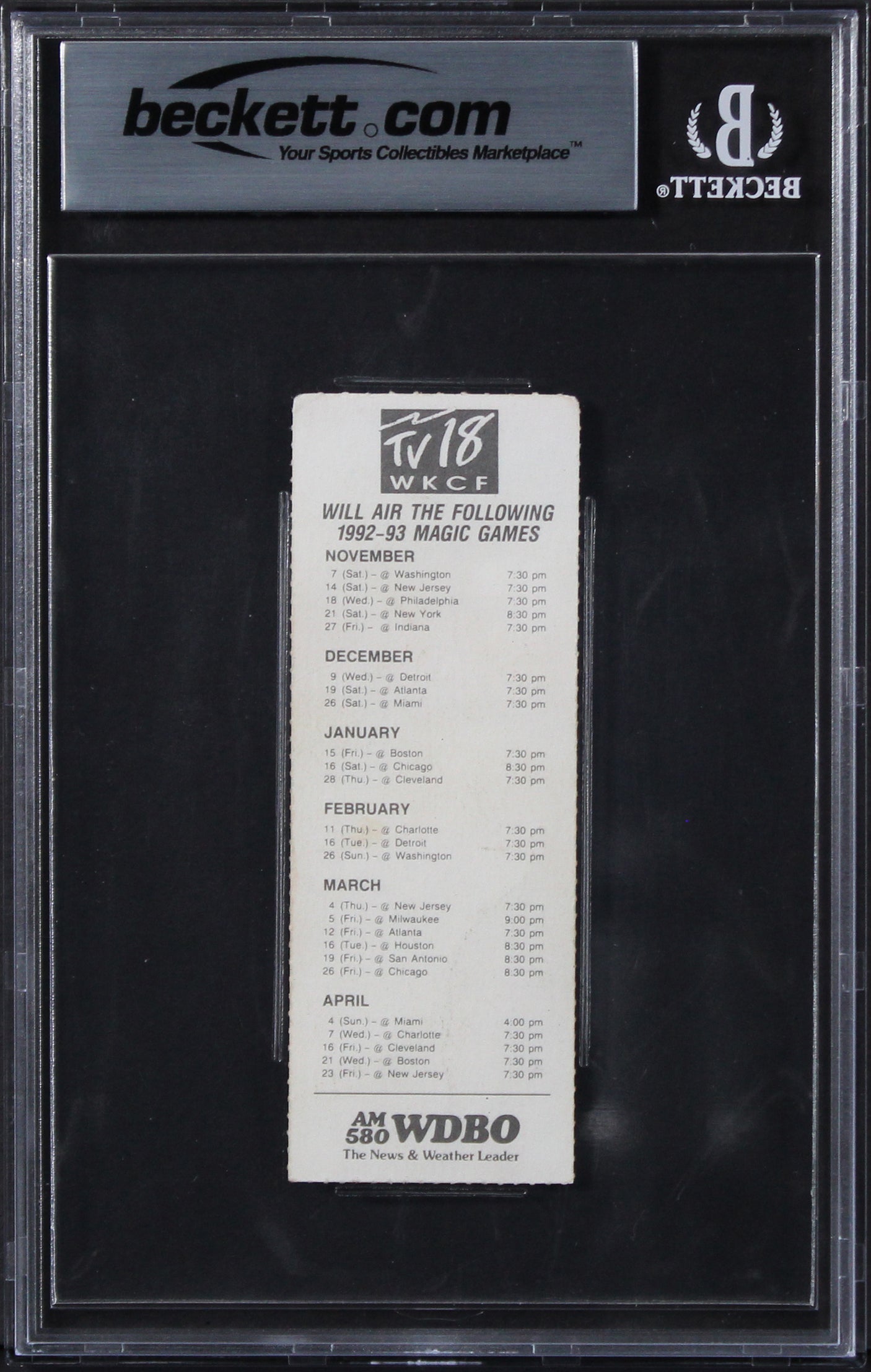 Shaquille O'Neal Signed 1993 Magic Vs Celtics Ticket EX-MT 6 Auto 10 BAS Slabbed