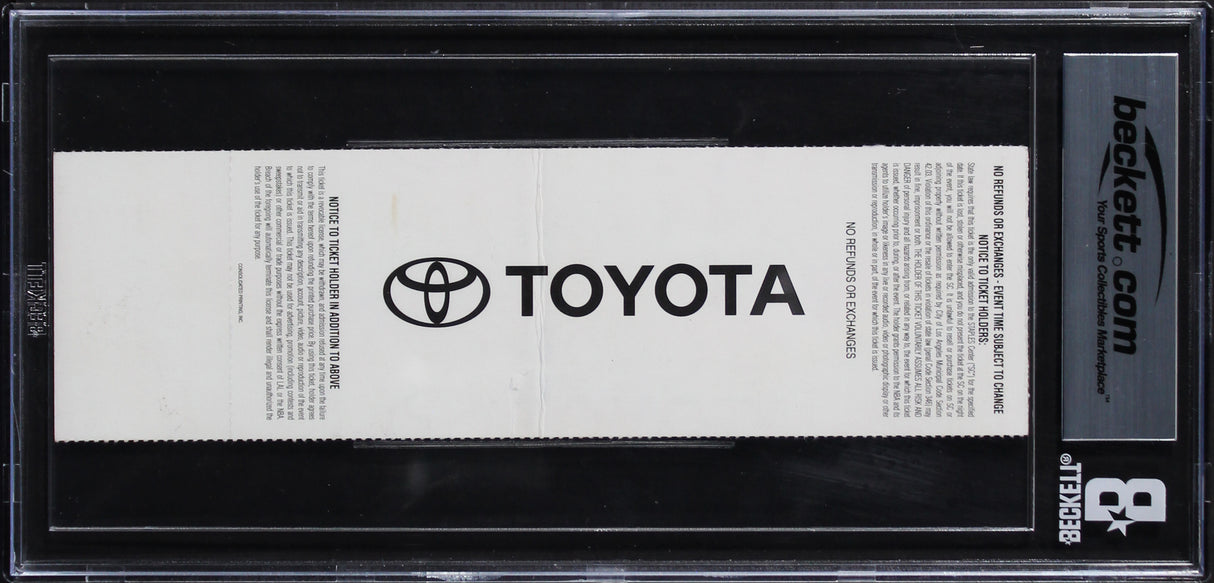 Shaquille O'Neal 8x Insc Signed 2000 NBA Finals Game 6 Ticket Auto 10 BAS Slab 3