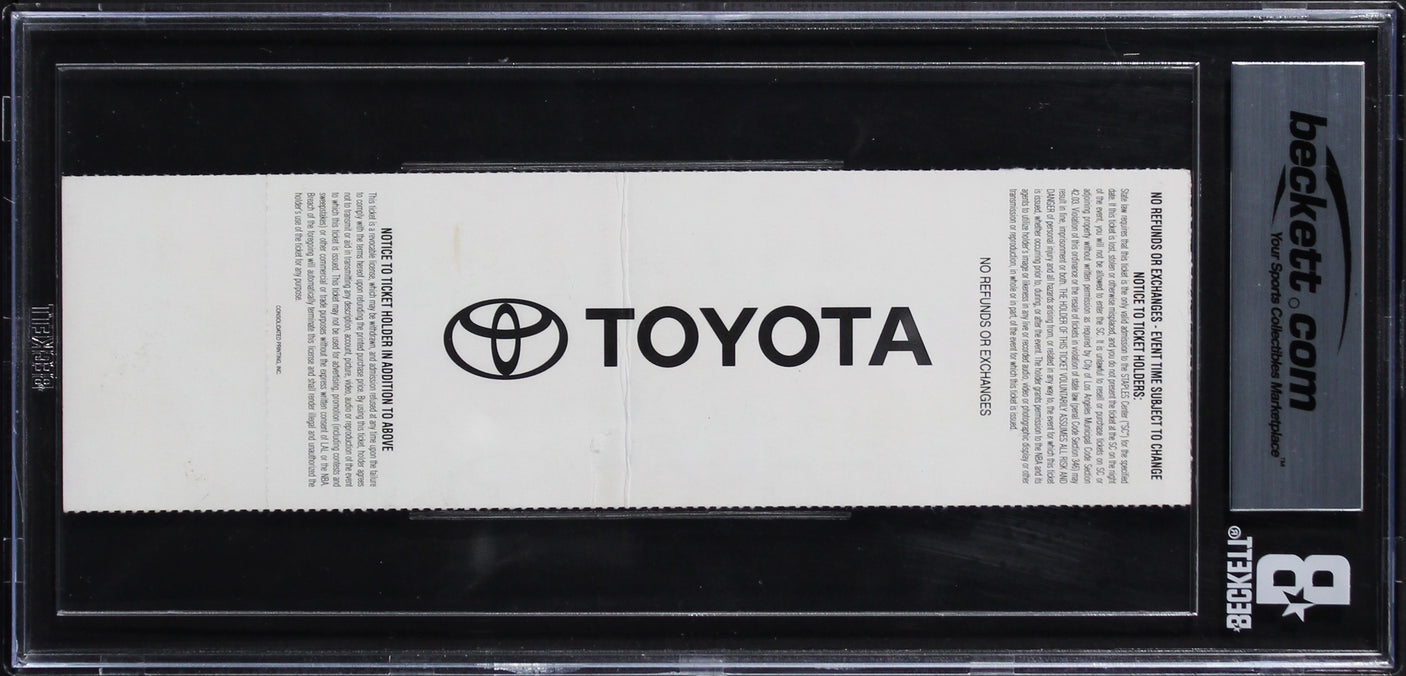 Shaquille O'Neal 8x Insc Signed 2000 NBA Finals Game 6 Ticket Auto 10 BAS Slab 3