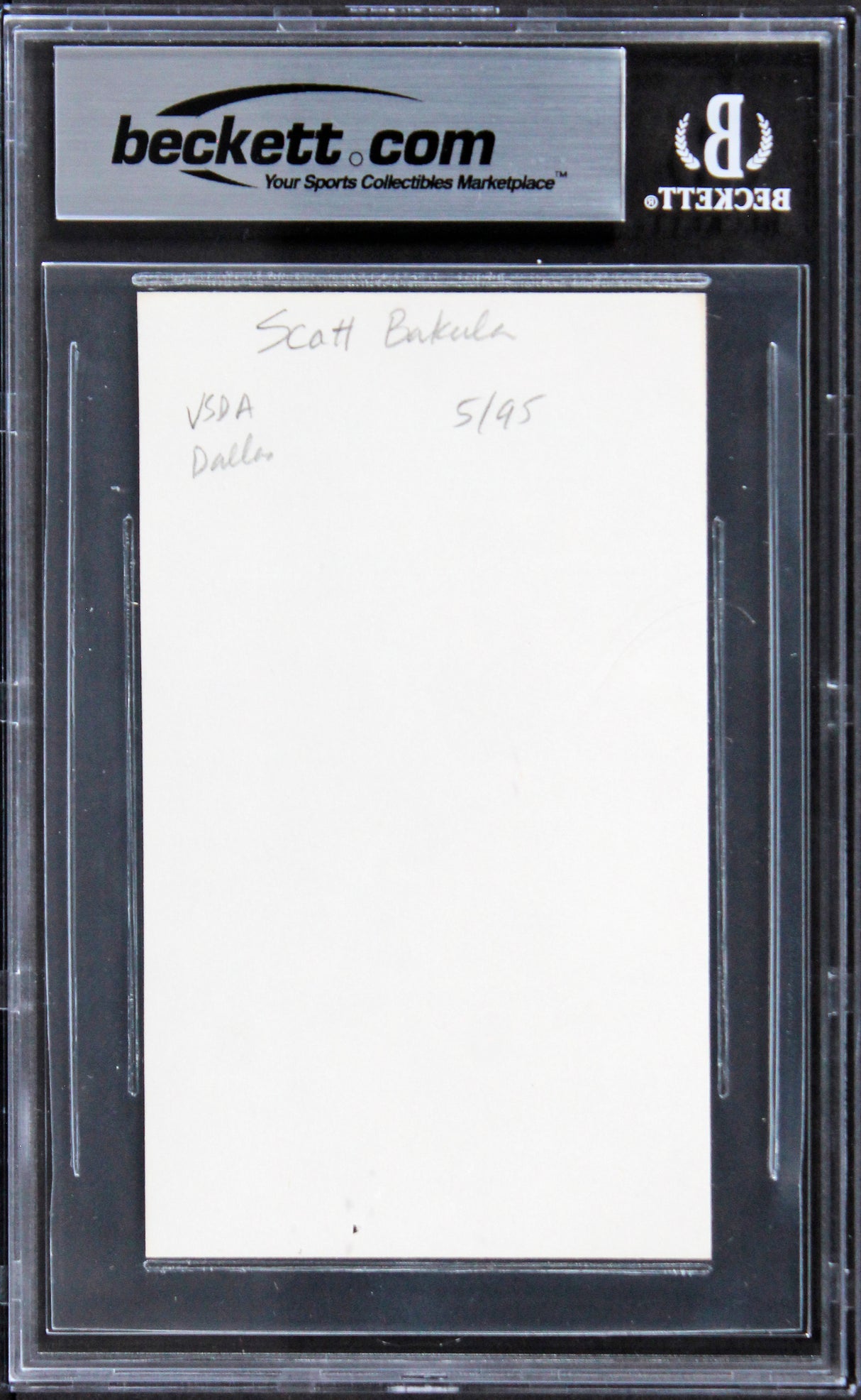 Scott Bakula Star Trek Enterprise Authentic Signed 3x5 Index Card BAS Slabbed 1