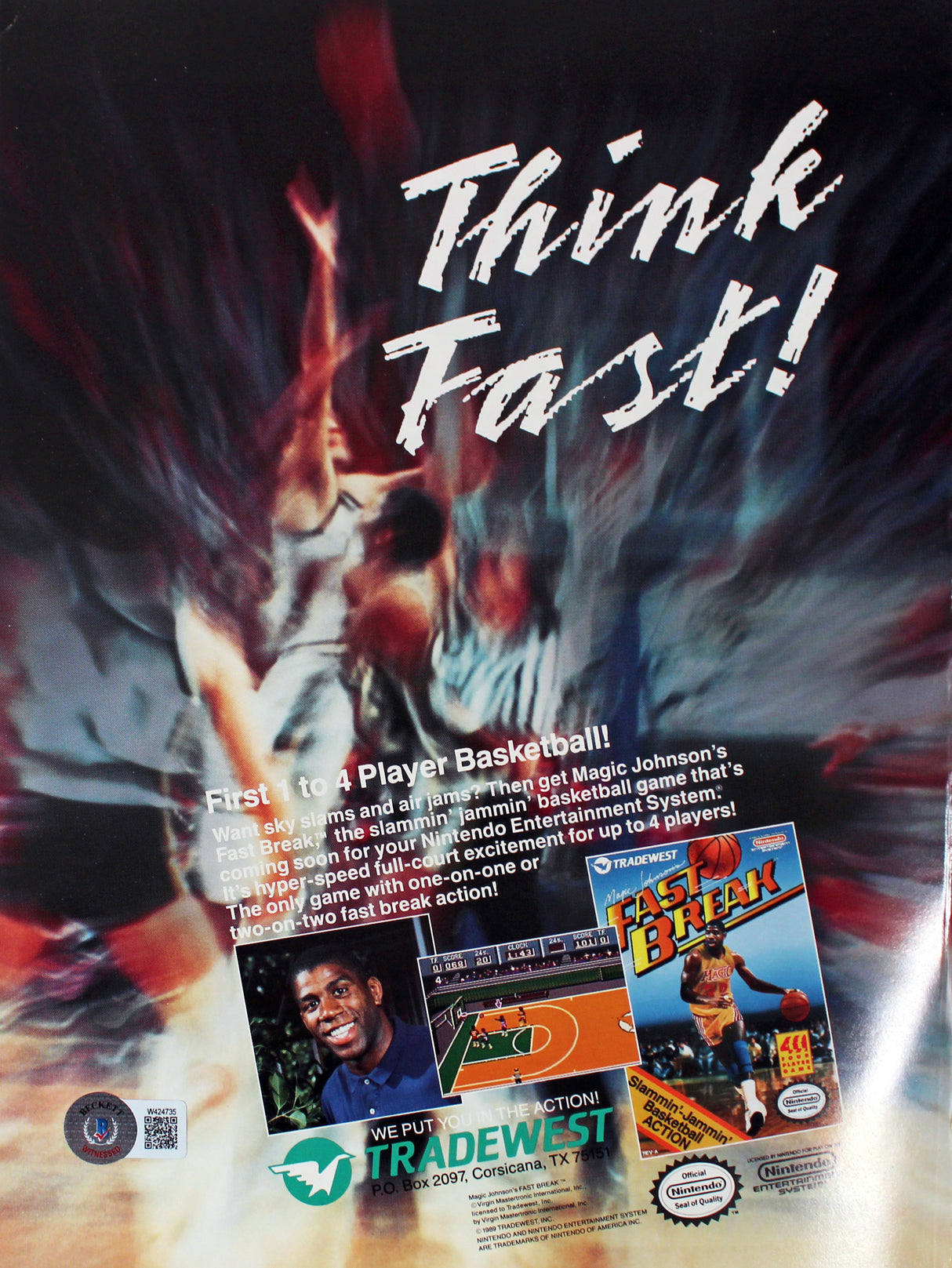 Lakers Magic Johnson Signed 1990 All-Star Game Program BAS Witnessed #W424735