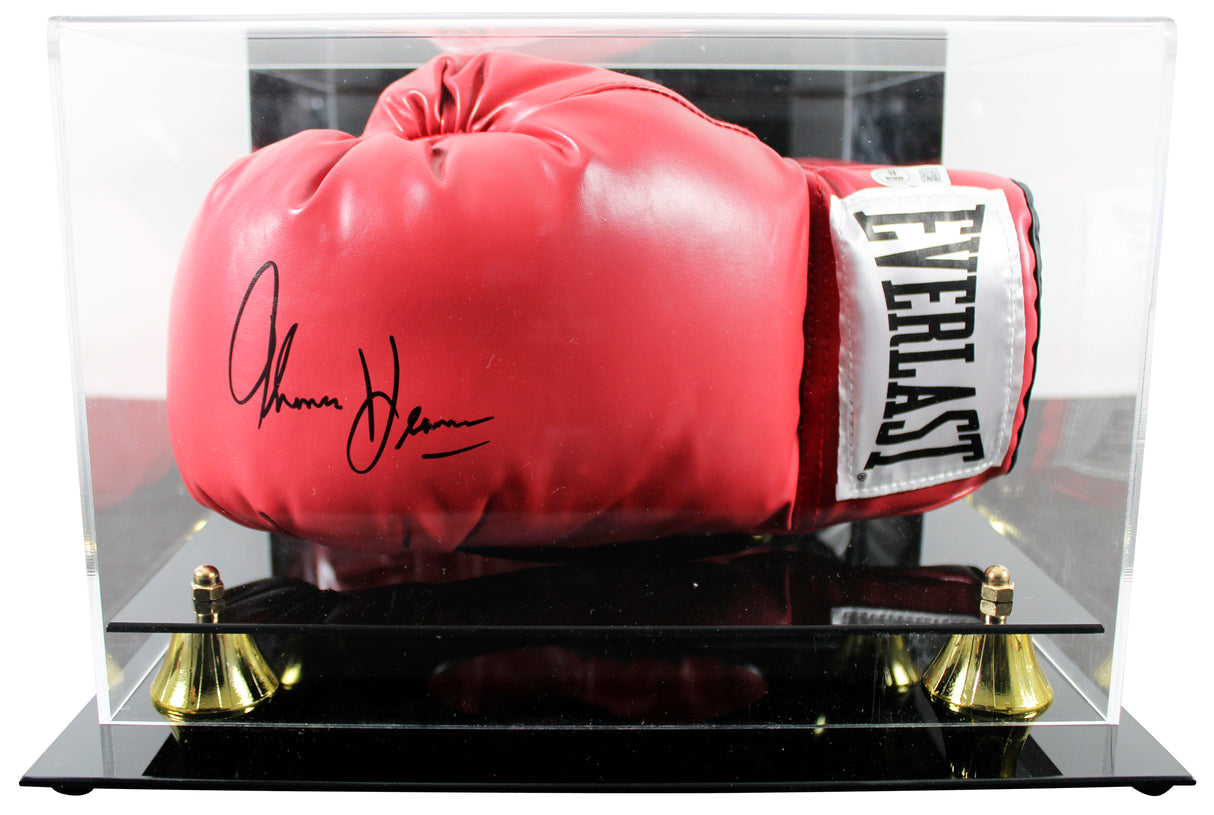 Tommy Hearns Authentic Signed Red Left Hand Everlast Glove W/ Case BAS Witnessed