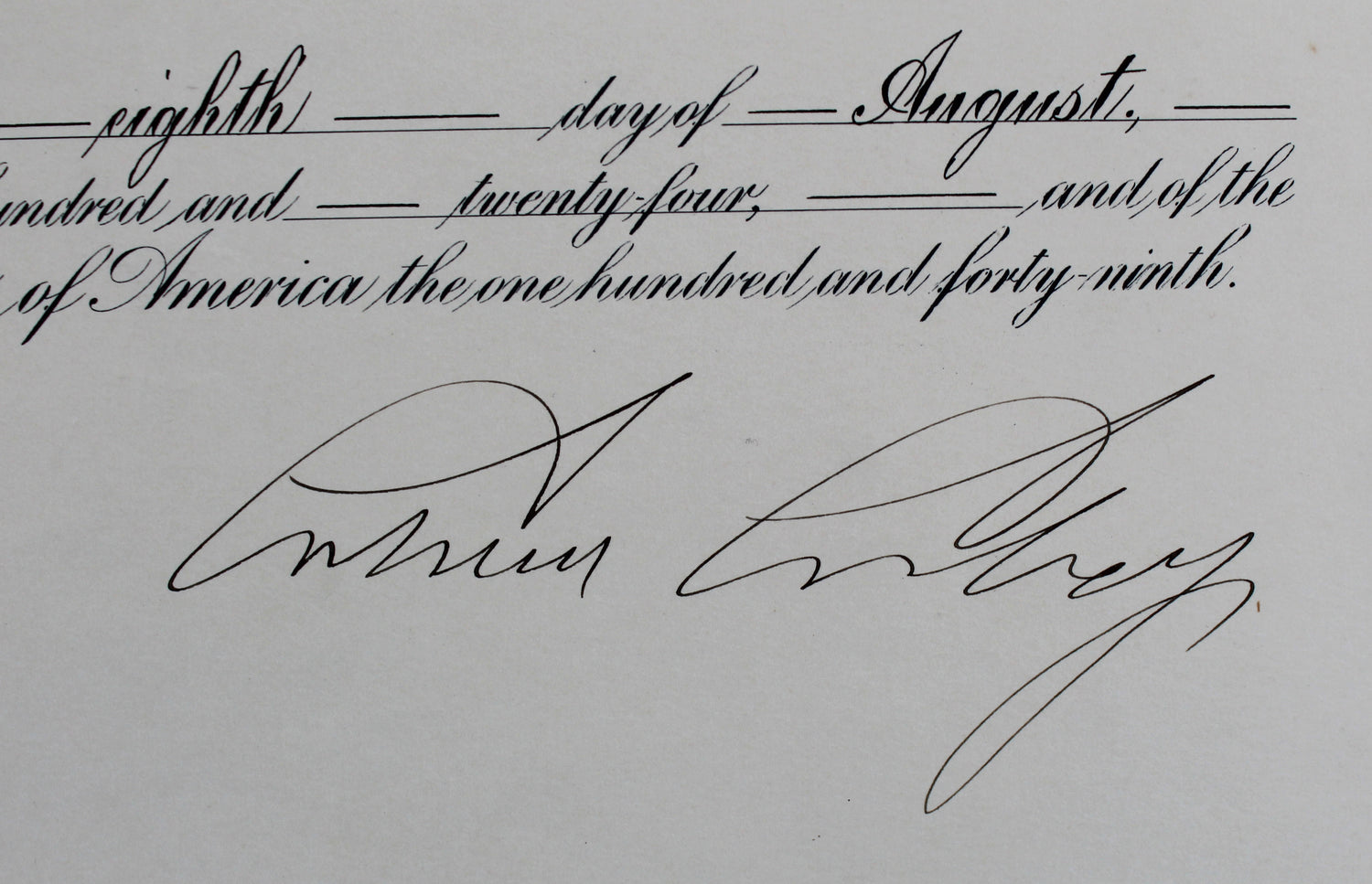 Calvin Coolidge Signed 14x19 1924 Foreign Service Office Appointment BAS LOA