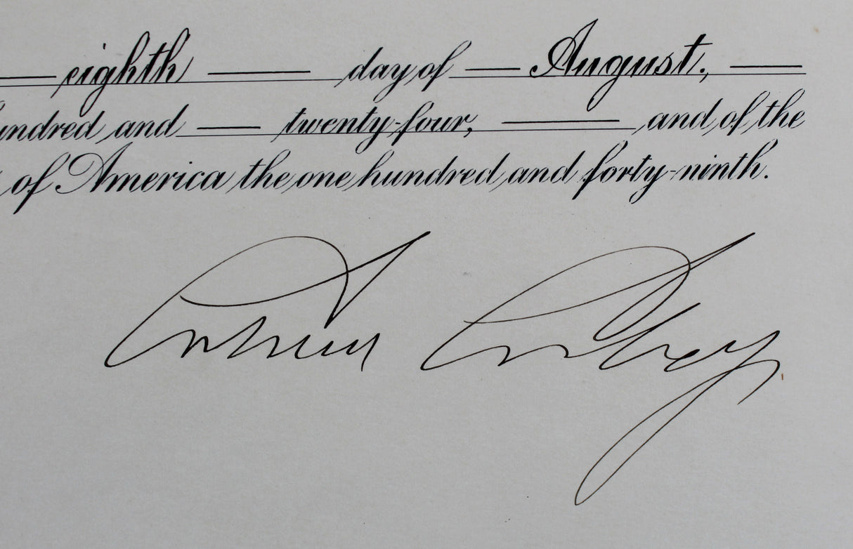 Calvin Coolidge Signed 14x19 1924 Foreign Service Office Appointment BAS LOA