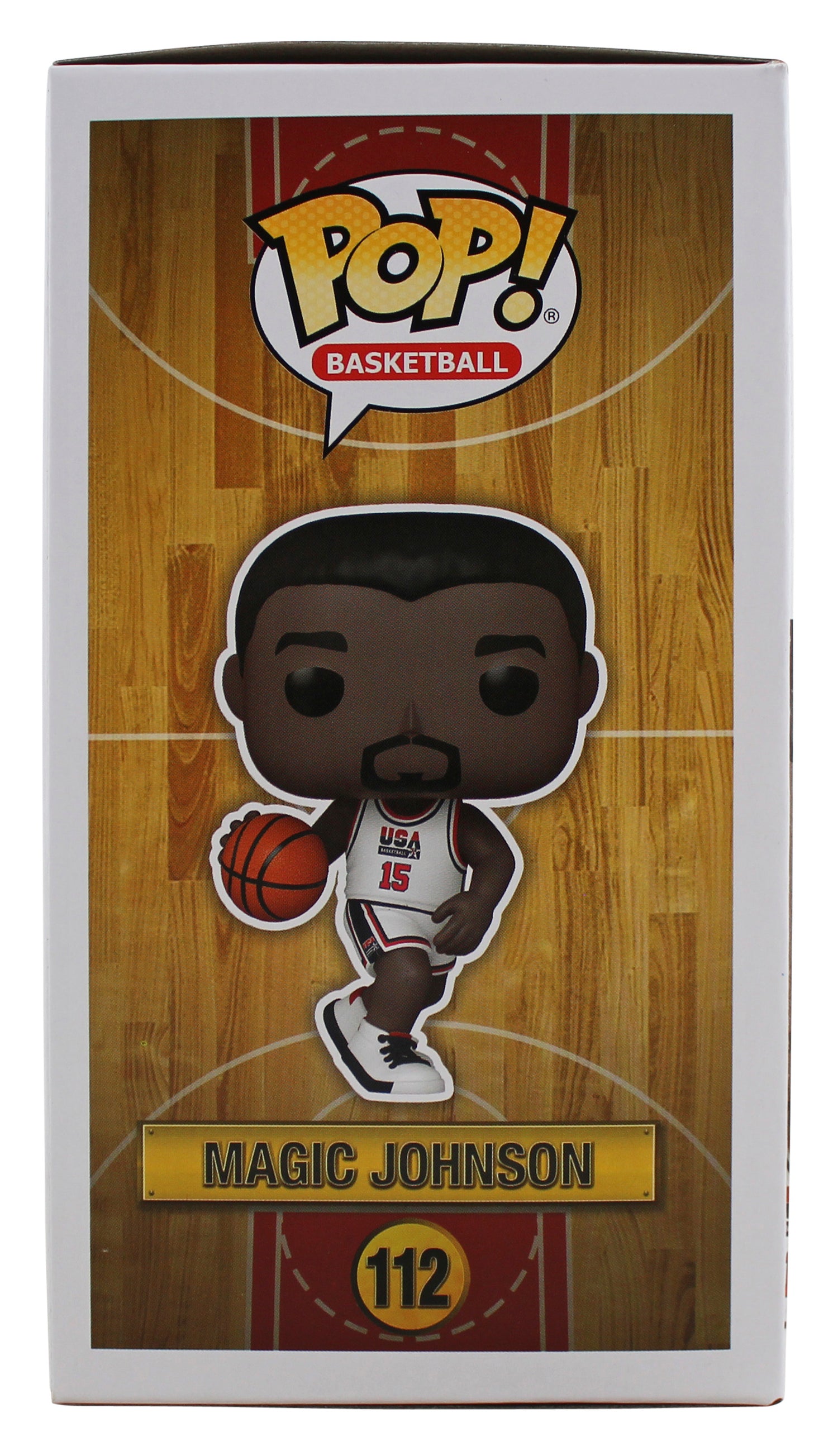 Lakers Magic Johnson Authentic Signed Funko Pop Vinyl Figure w/ Red Sig BAS Wit
