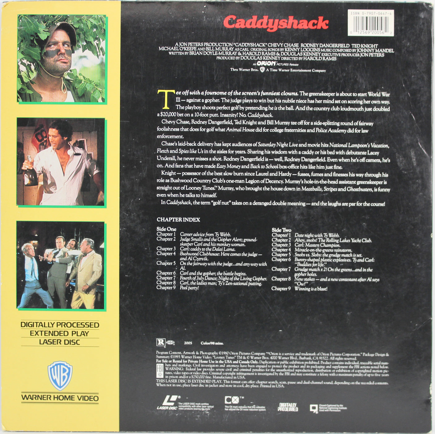 Chevy Chase Caddyshack Signed Caddyshack Laser Disc Cover w/Disc BAS #M54603
