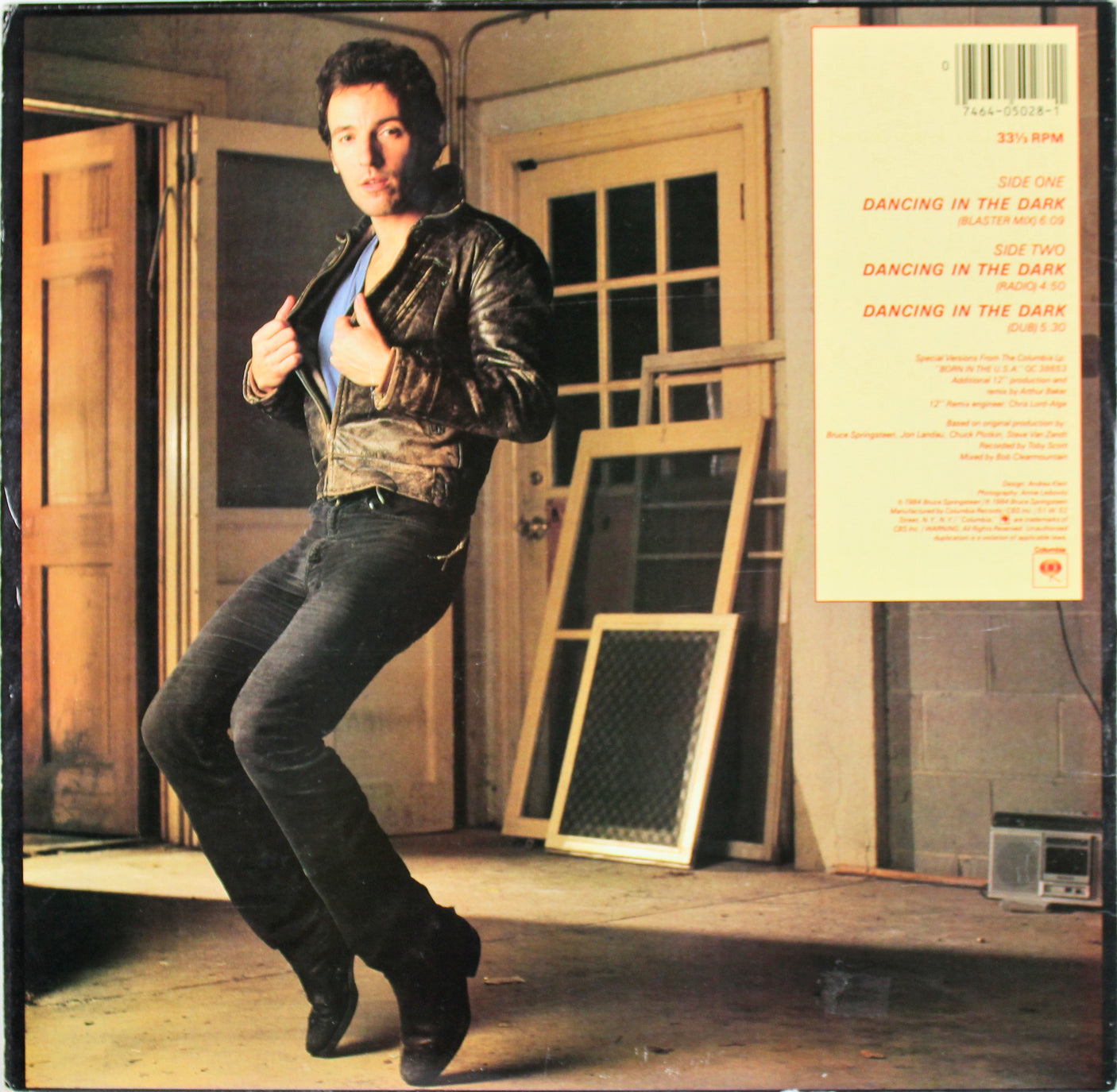 Bruce Springsteen Signed Dancing In The Dark Album Cover W/ Vinyl BAS #A70525