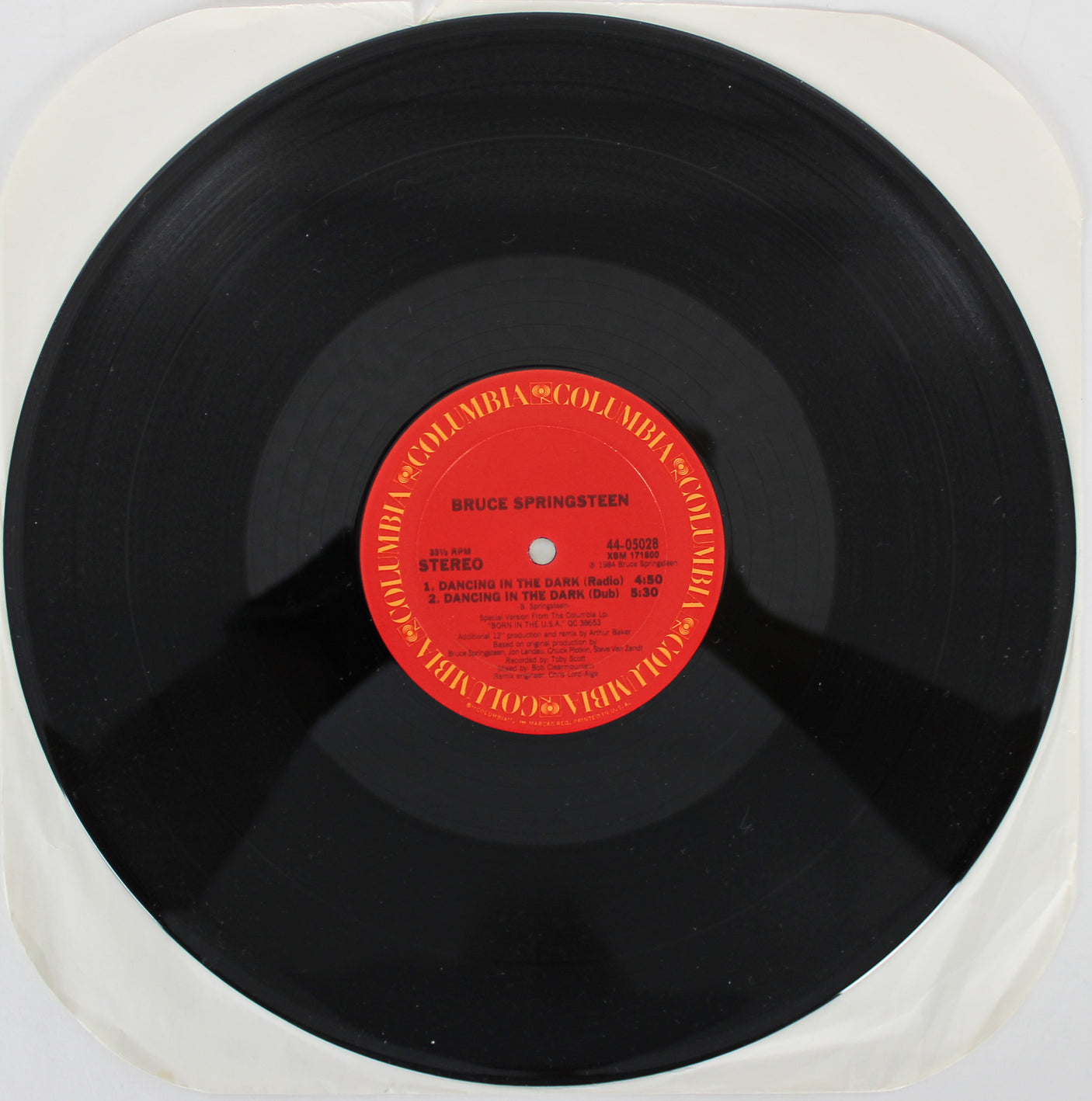 Bruce Springsteen Signed Dancing In The Dark Album Cover W/ Vinyl BAS #A70525