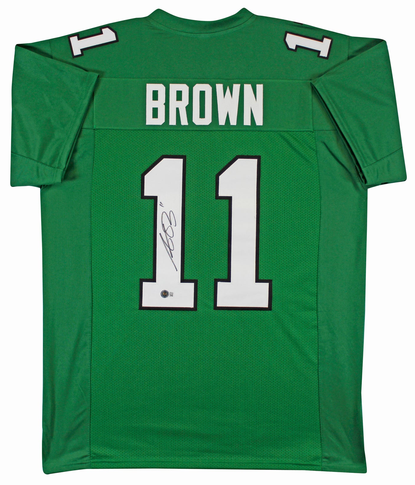 A.J. Brown Authentic Signed Kelly Green Pro Style Jersey BAS Witnessed