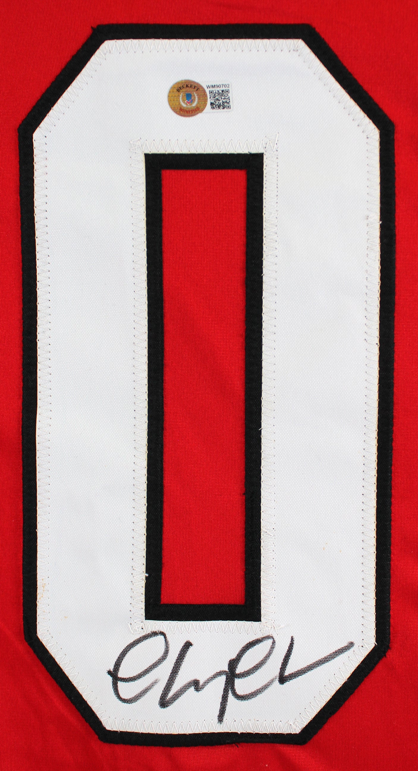 Chevy Chase Christmas Vacation Authentic Signed Red Santa Clark Jersey BAS Wit