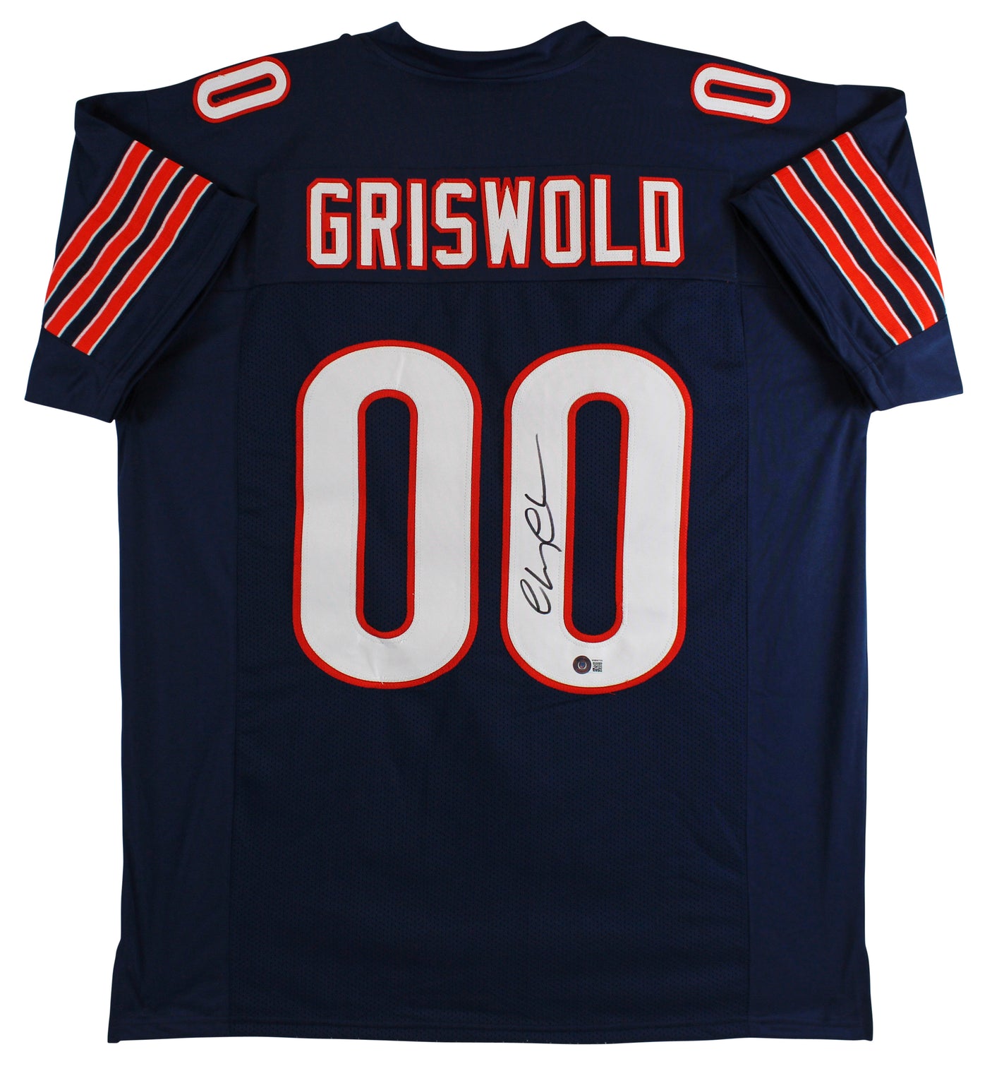 Chevy Chase Christmas Vacation Signed Navy Blue Griswold Jersey BAS Witnessed