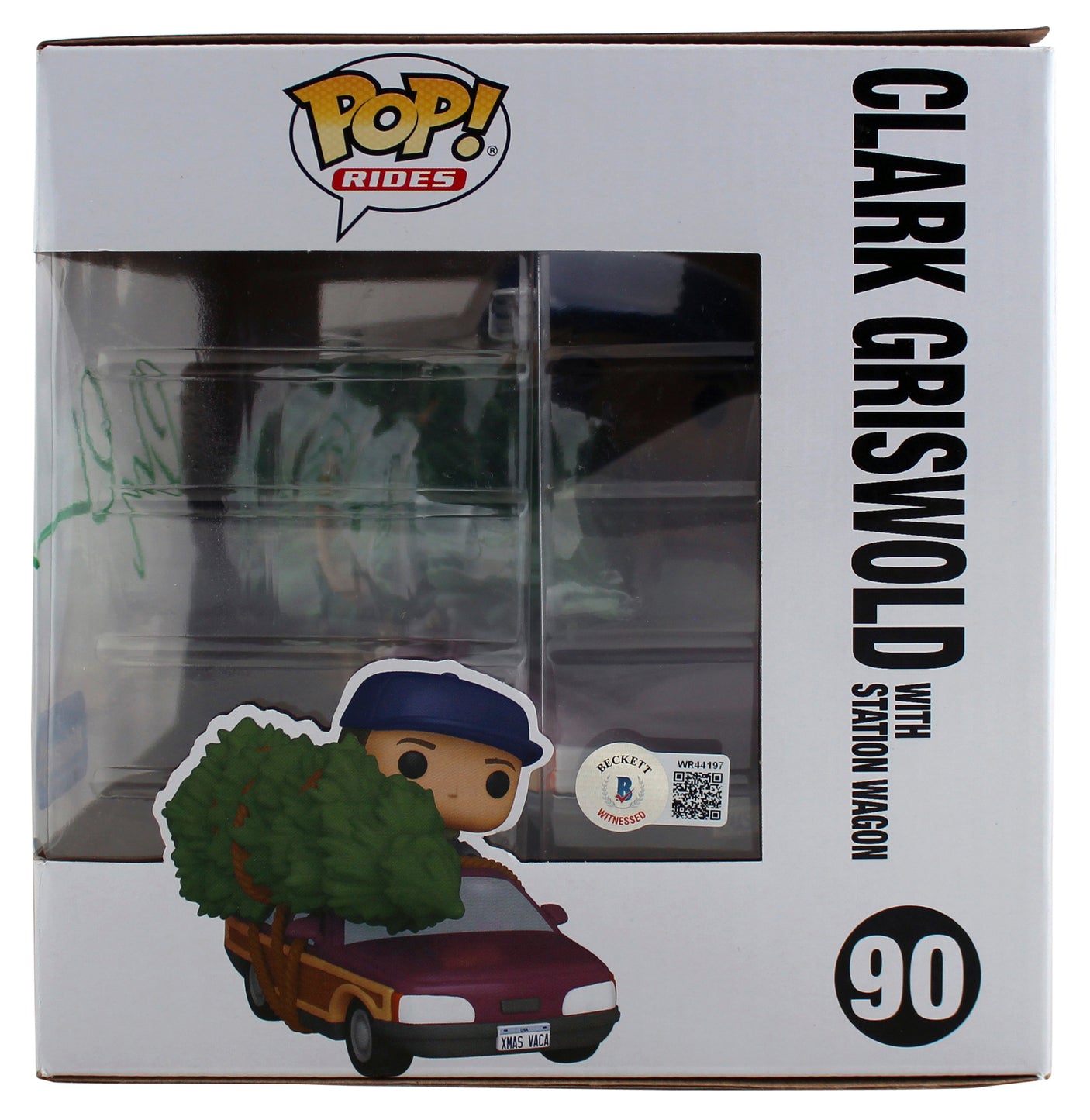 Chevy Chase Christmas Vacation Signed #90 Funko Pop Vinyl Figure w Green Sig BAS