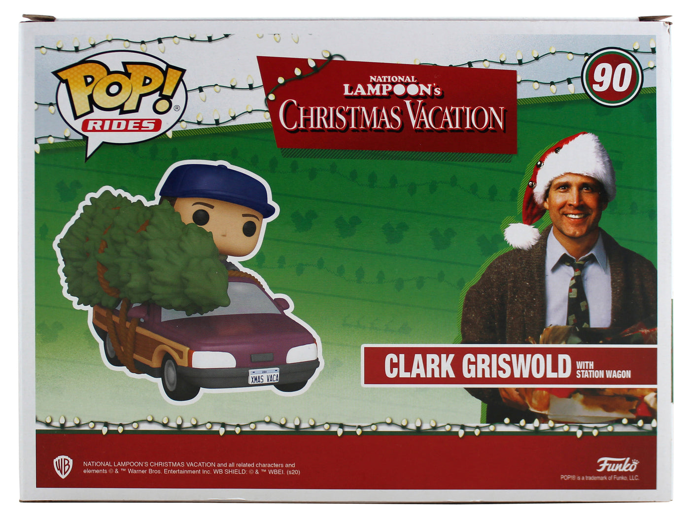 Chevy Chase Christmas Vacation Signed #90 Funko Pop Vinyl Figure w/ Red Sig BAS