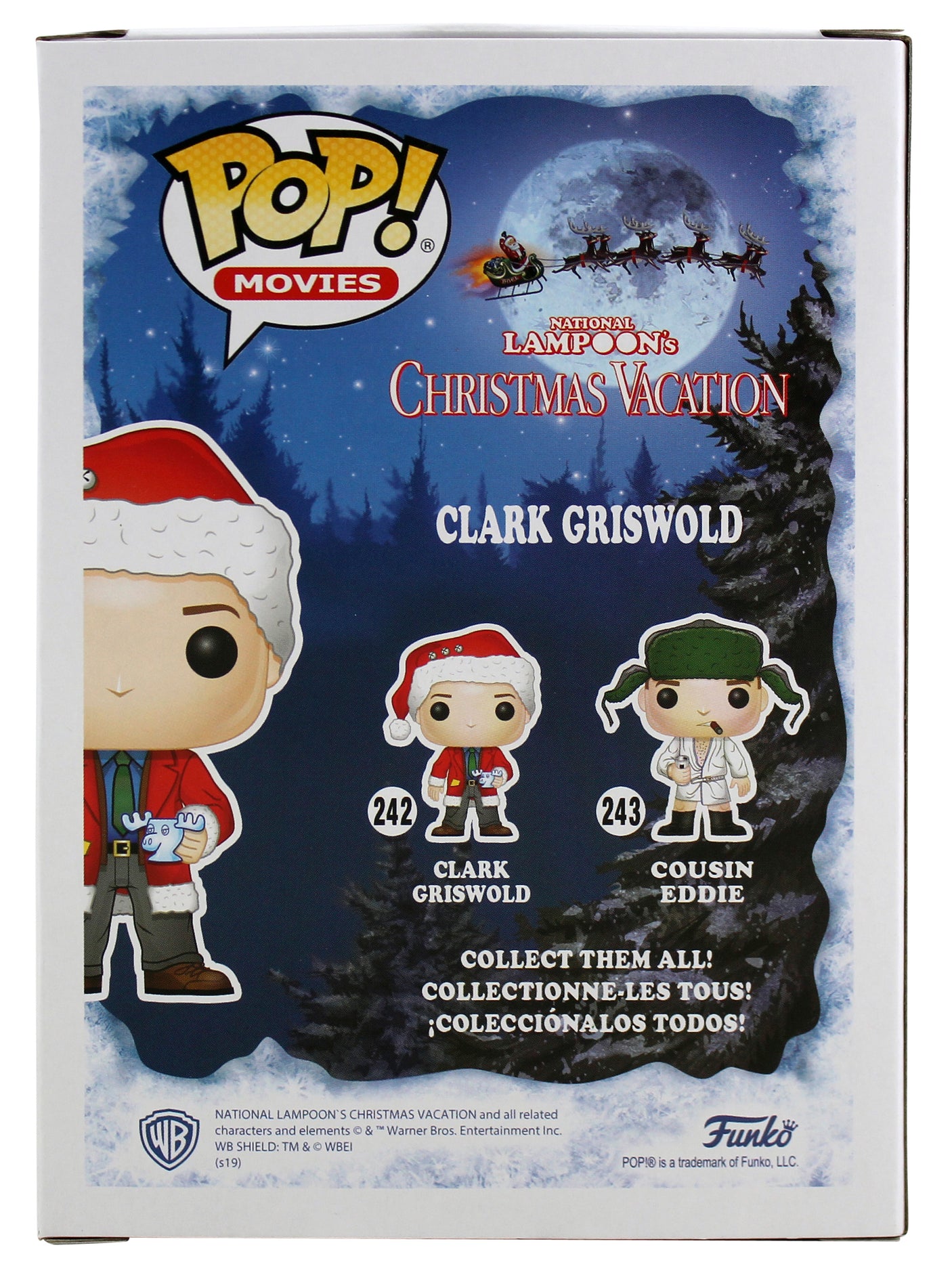 Chevy Chase Christmas Vacation Signed Funko Pop Figure w/ White Sig BAS Witness