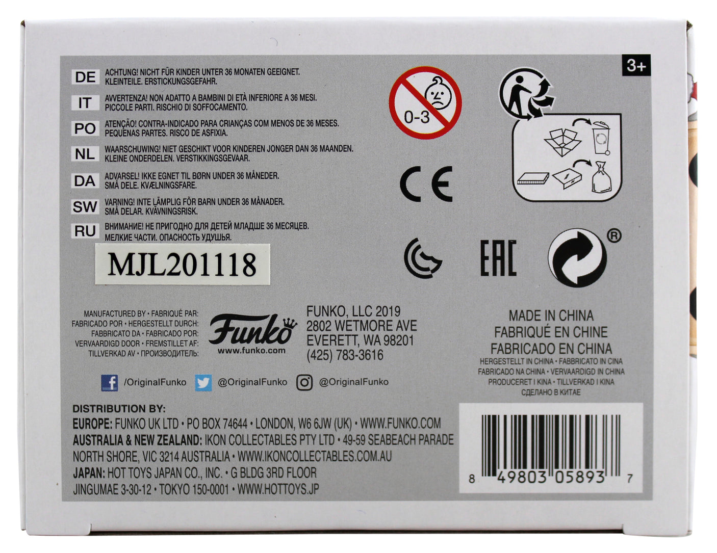 Chevy Chase Christmas Vacation Signed Funko Pop Figure w/ White Sig BAS Witness