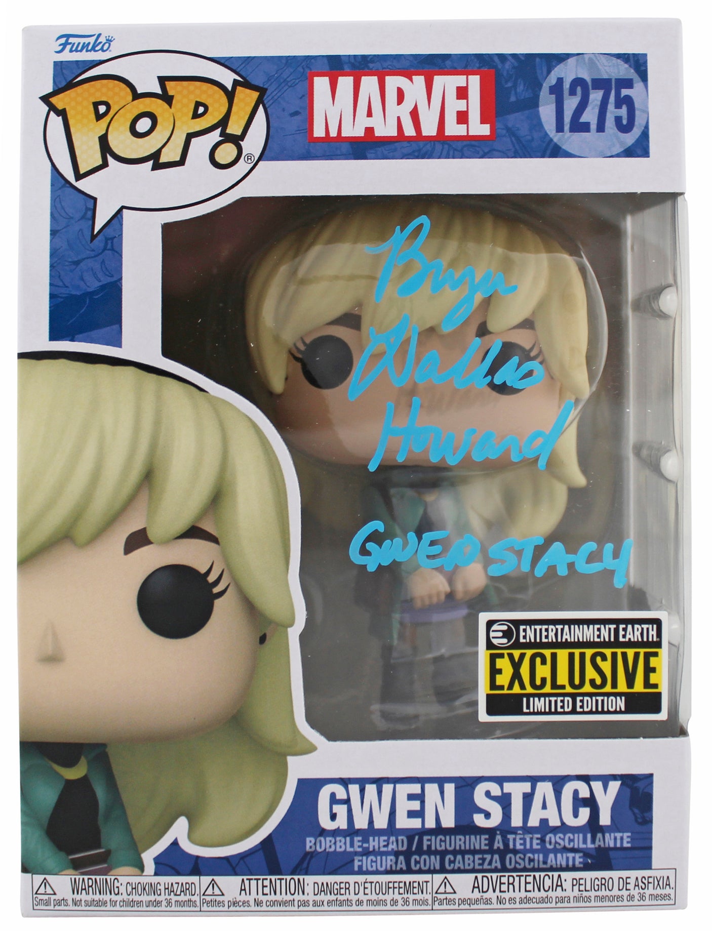 Bryce Dallas Howard "Gwen Stacy" Spider-Man Signed Funko Pop Vinyl Figure BAS