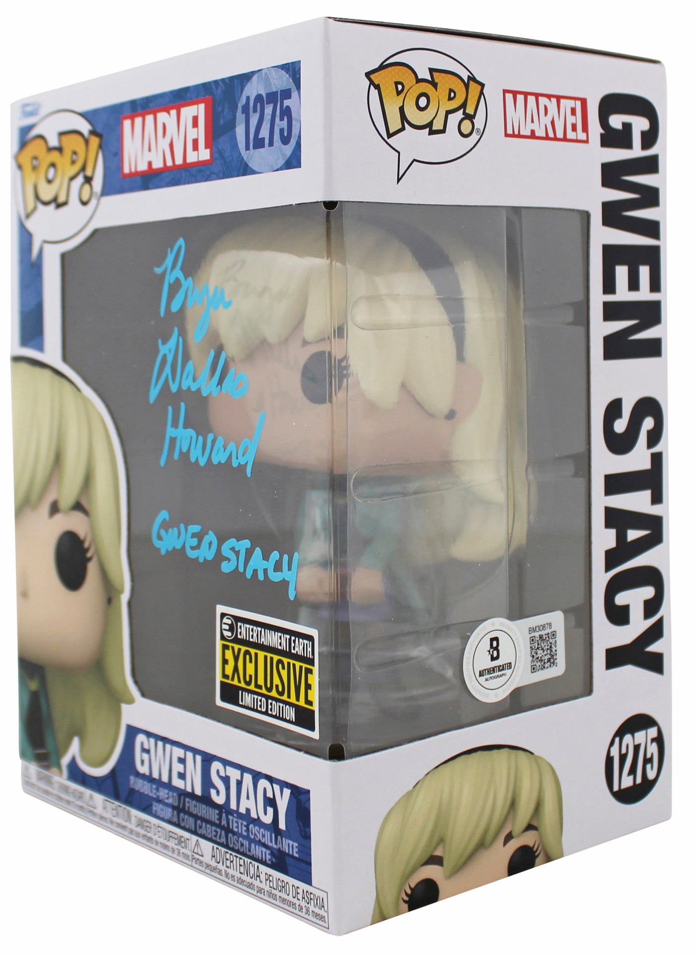 Bryce Dallas Howard "Gwen Stacy" Spider-Man Signed Funko Pop Vinyl Figure BAS