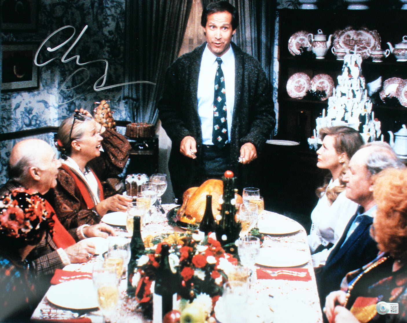 Chevy Chase Christmas Vacation Authentic Signed 16x20 Photo BAS Wit #WM90410
