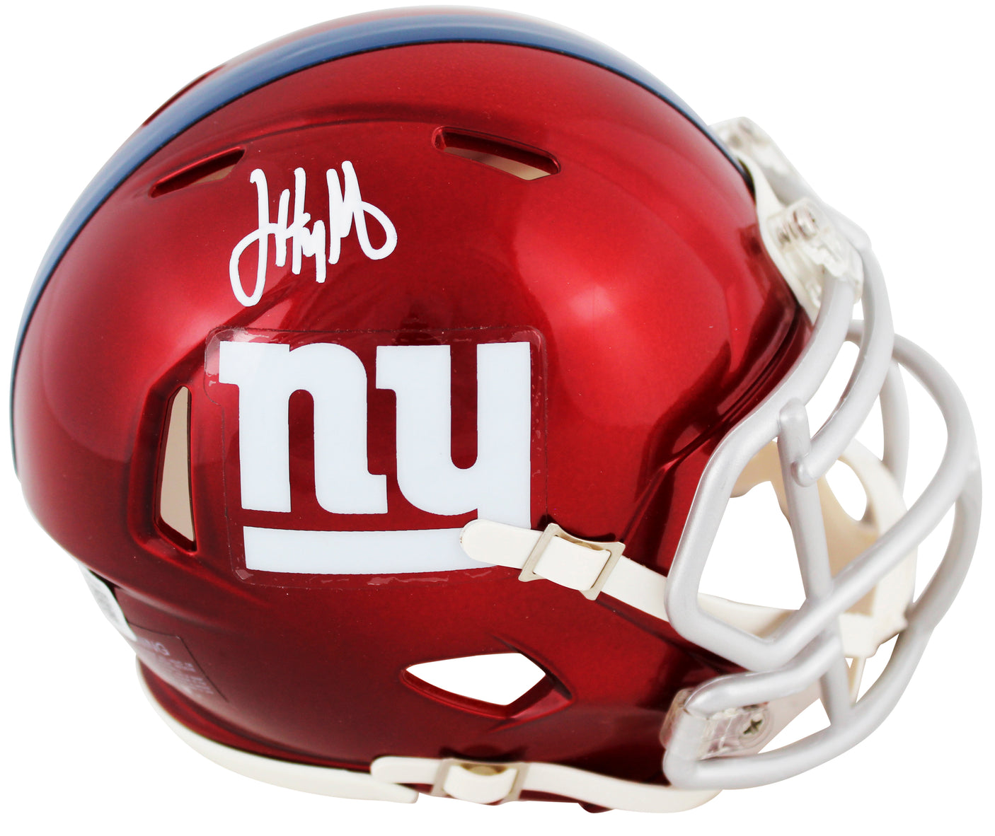 Giants Jalin Hyatt Signed Flash Speed Mini Helmet W/ Case BAS Witnessed